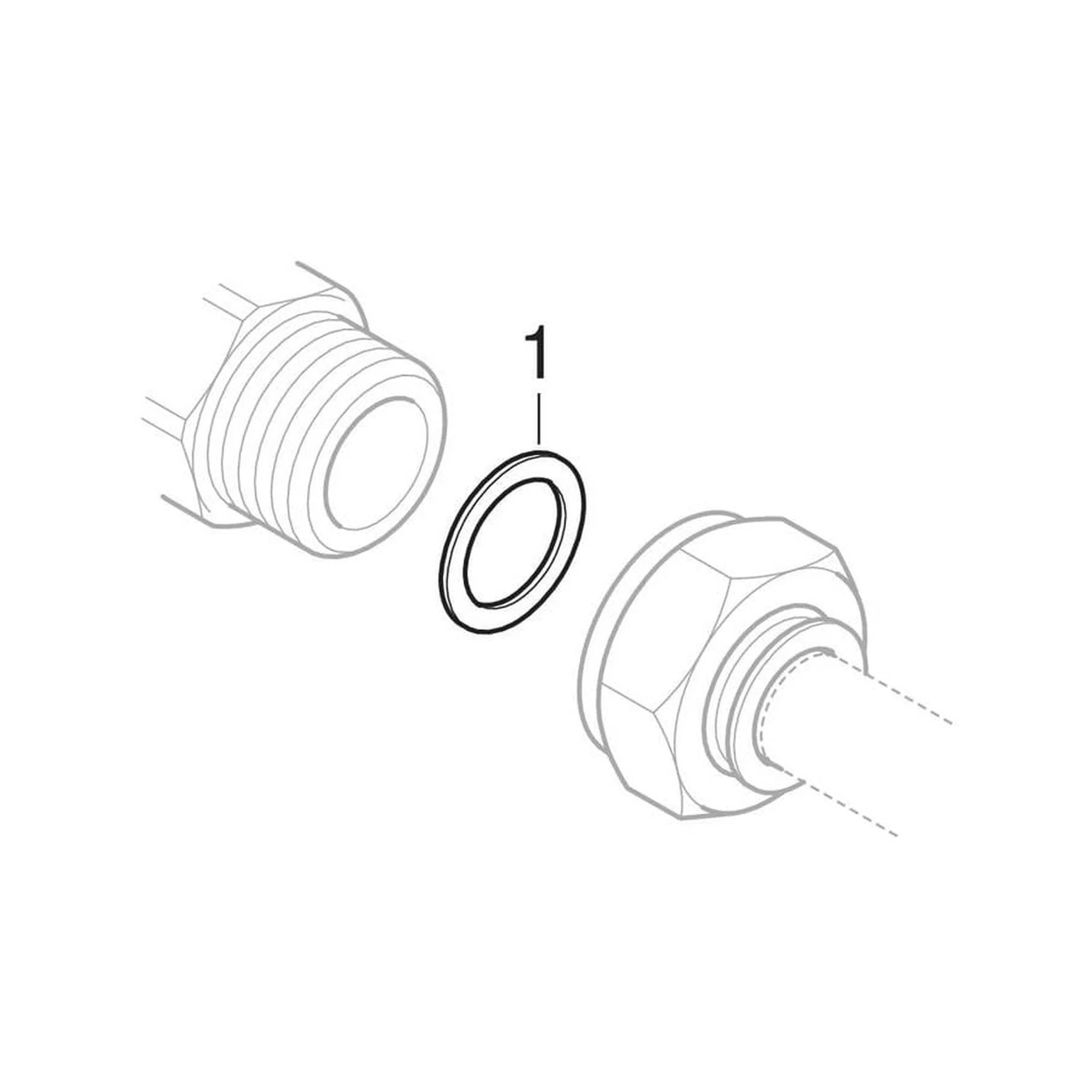 Geberit GE Mepla Übergang, RG, mit Überwurfmutter, d26mm x G1/2, 5 Stk.