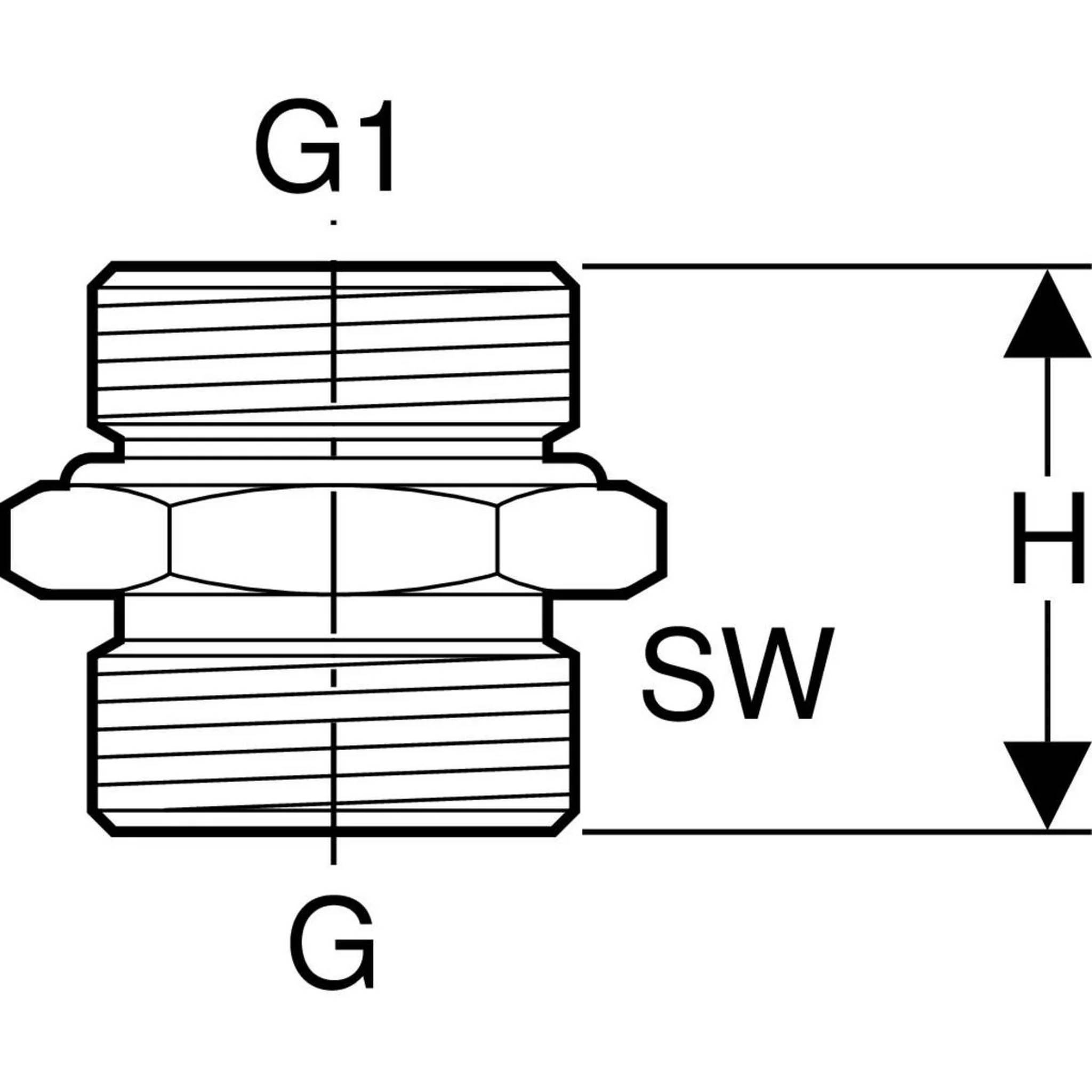 Geberit GE Mepla, Übergang auf Eurokonus, AG G3/4 x G3/4, vernickelt, 1 Stk.