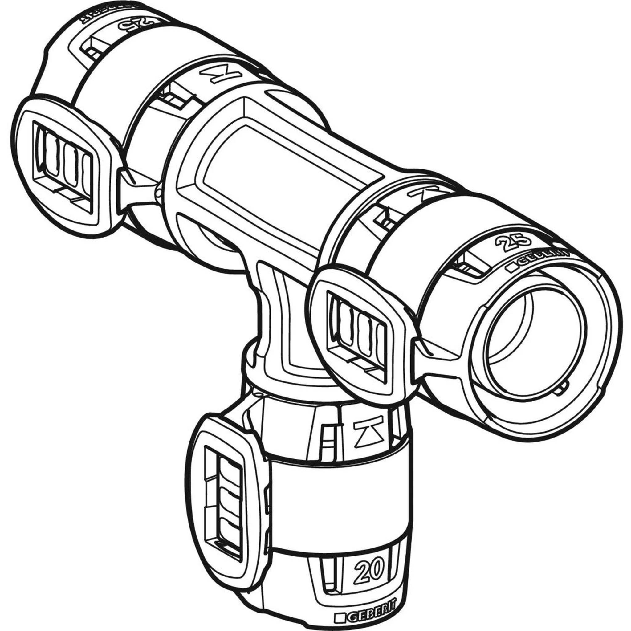 Geberit GE FlowFit T-Stück, reduziert, PPSU, d32 x 20 x 32mm, 1 Stk.