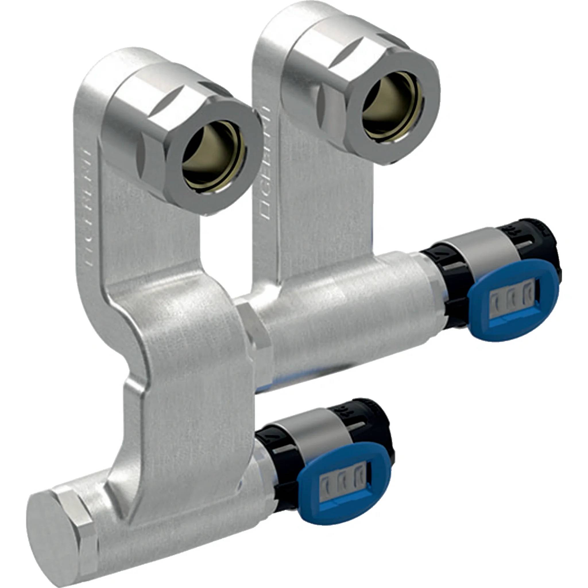 Geberit GE FlowFit An-T-Endstück, VL/RL, SiBr, d15 x 16mm, mit Anschlussverschraubung, EK, 1 Stk.