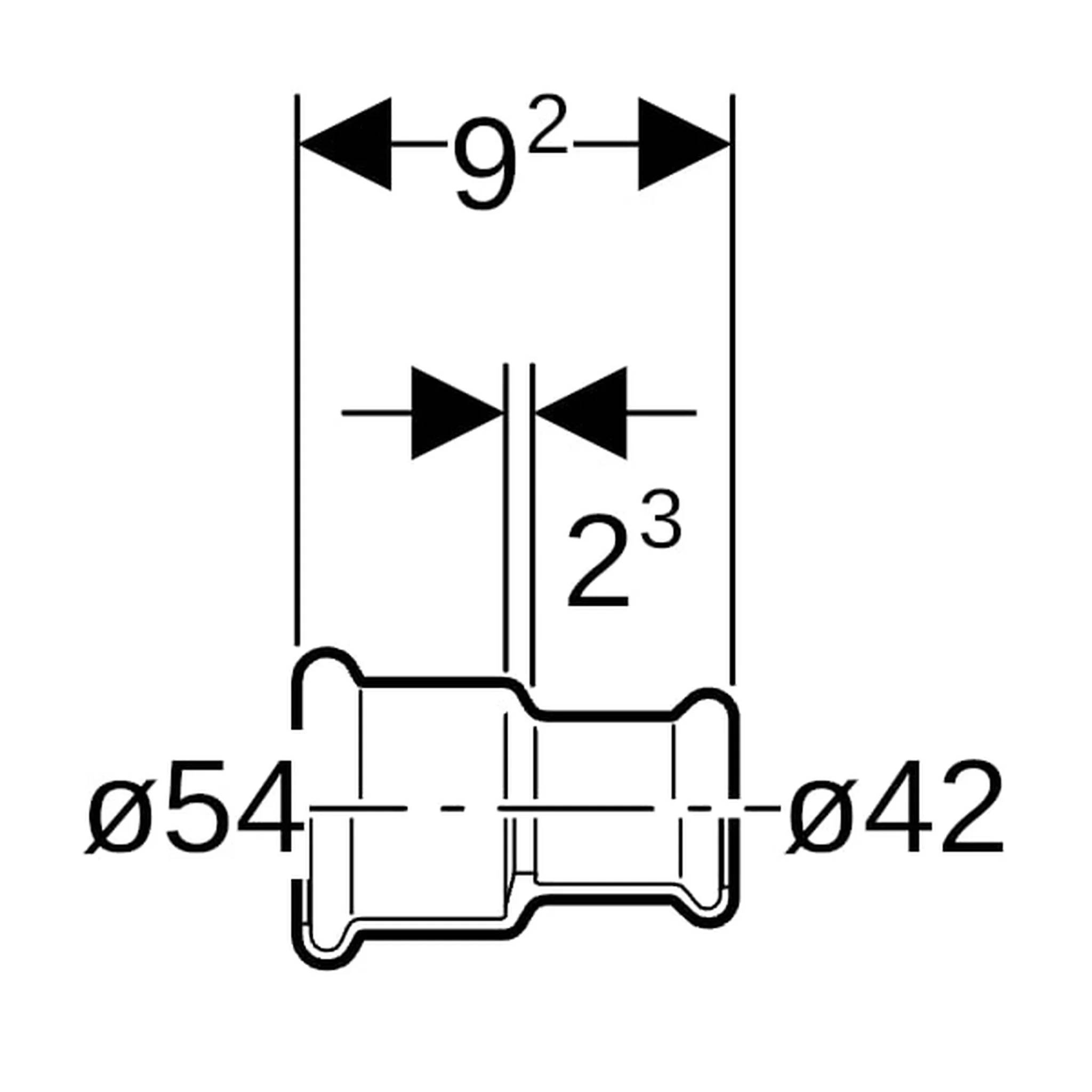 Geberit GE Mapress, C-Stahl, reduzierte Muffe, d54 x 42mm, 1 Stk.