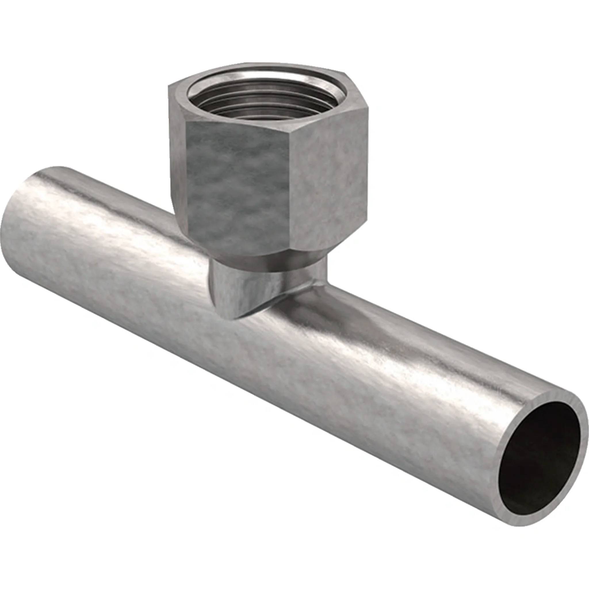 Geberit GE Mapress C-Stahl T-Stück, mit EE, d35 x Rp1/2 x 35 mm, verzinkt, 1 Stk.