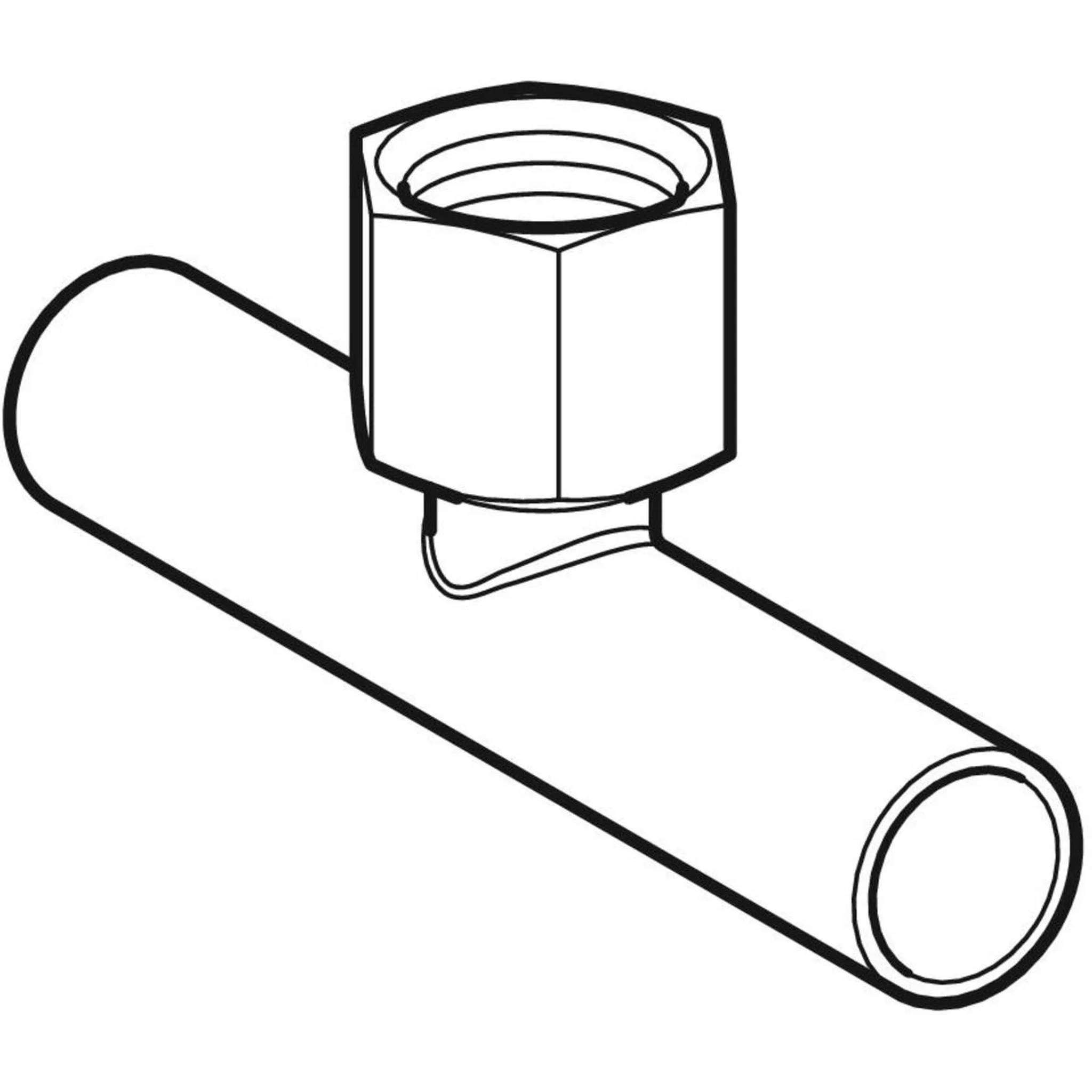 Geberit GE Mapress C-Stahl T-Stück, mit EE, d28 x Rp1/2 x 28 mm, verzinkt, 1 Stk.