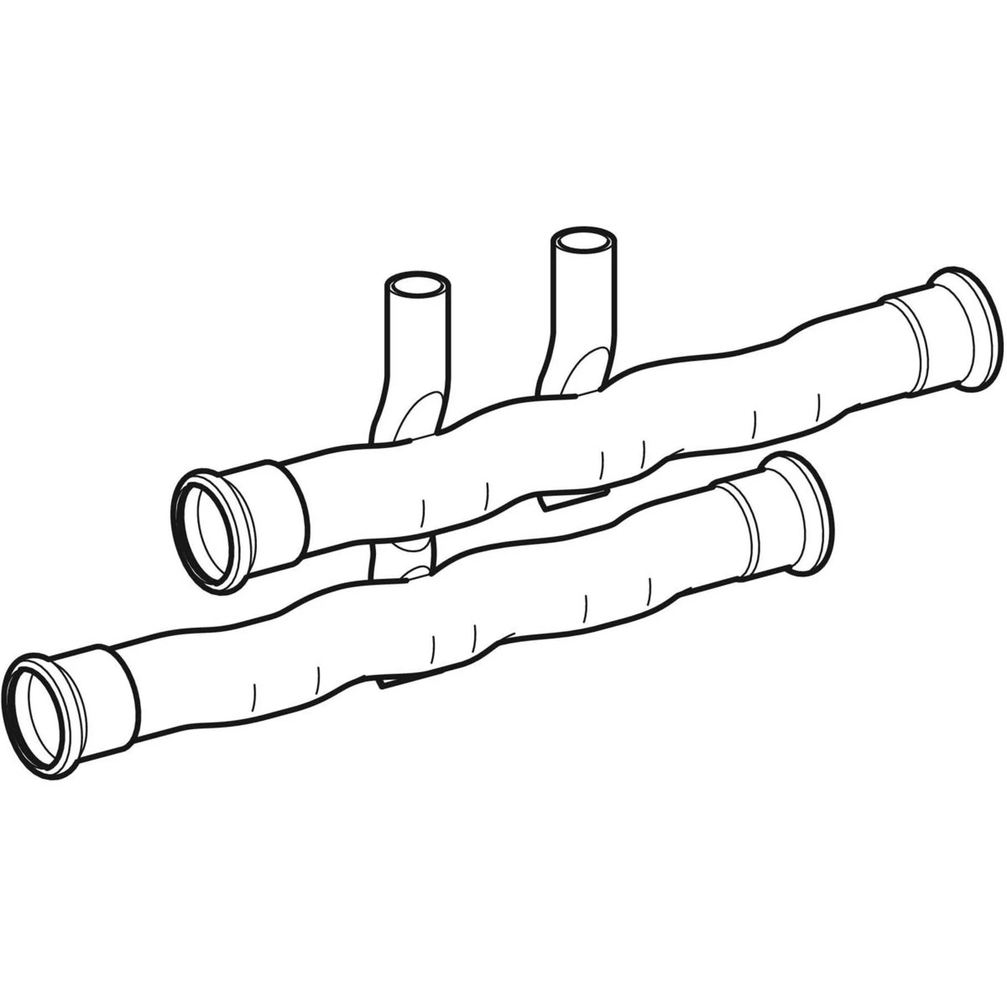 Geberit GE Mapress, C-Stahl, Kreuzungspaar, RP-K/RL, re./li., d22 x 15mm, verzinkt, 1 Stk.