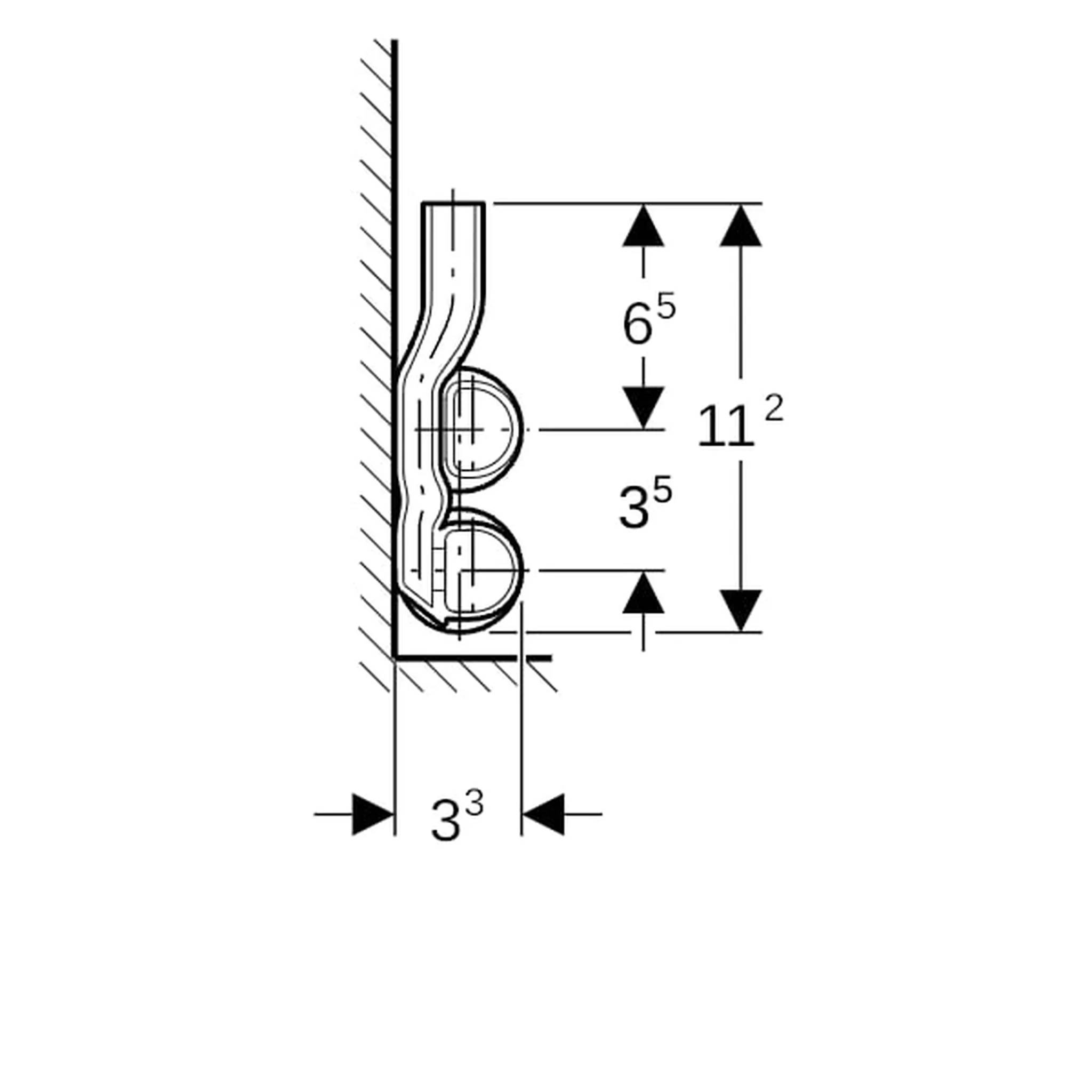 Geberit GE Mapress, C-Stahl, Kreuzungspaar, RP-K/RL, re./li., d22 x 15mm, verzinkt, 1 Stk.