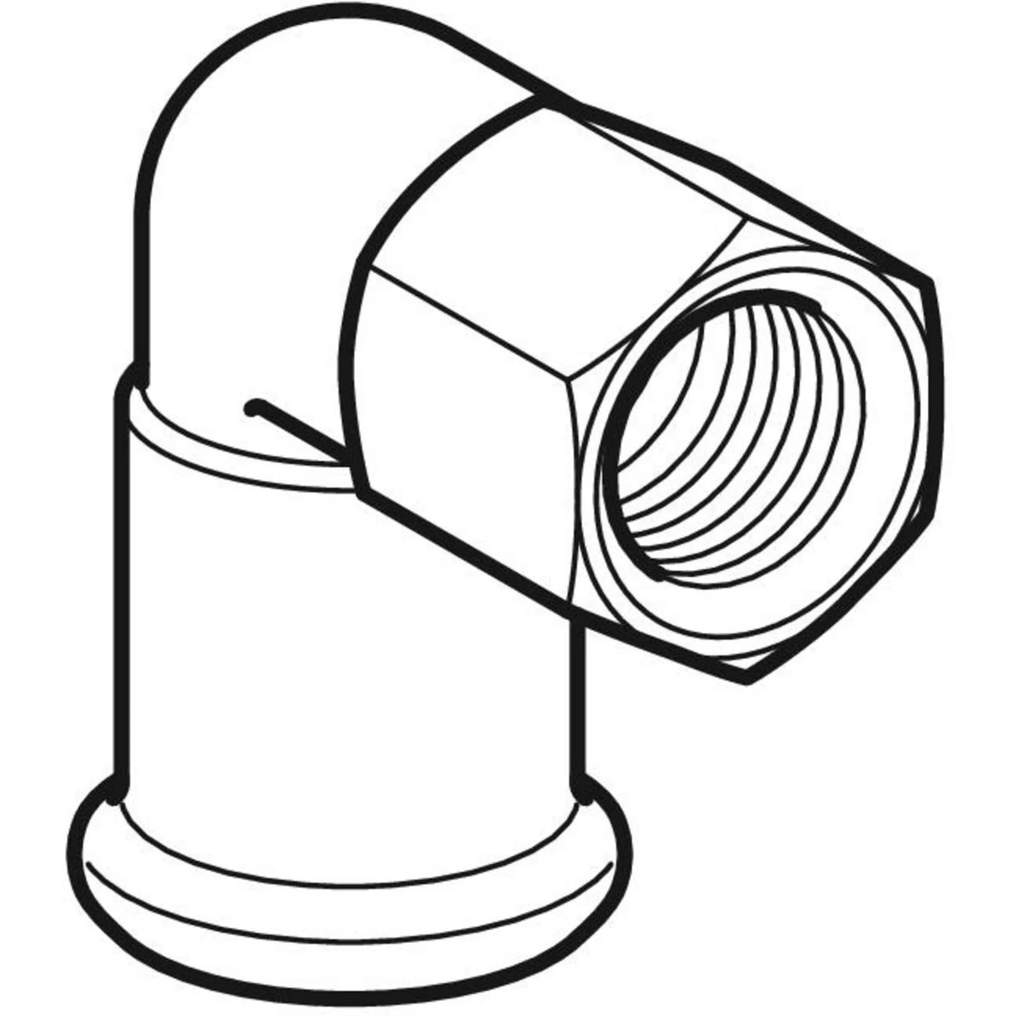 Geberit GE Mapress, C-Stahl, Übergangswinkel, 90 Grad, d28mm x Rp3/4, verzinkt, 1 Stk.