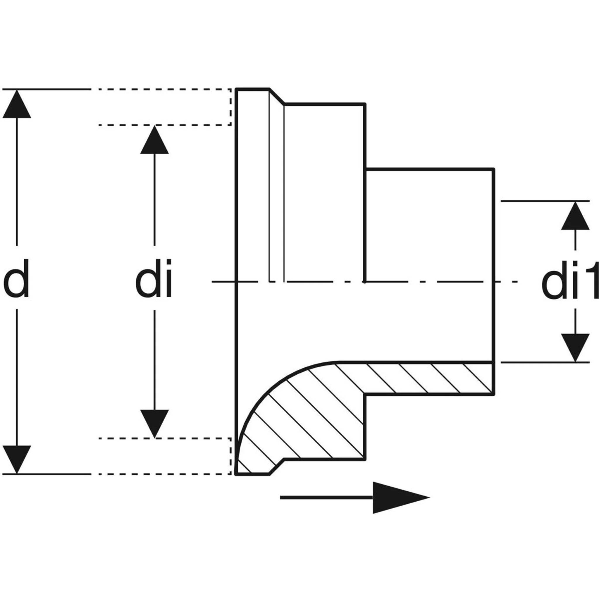 Geberit GE Mapress, Saugdüse, für T-Stück, Durchmesser 28 mm, 1 Stk.