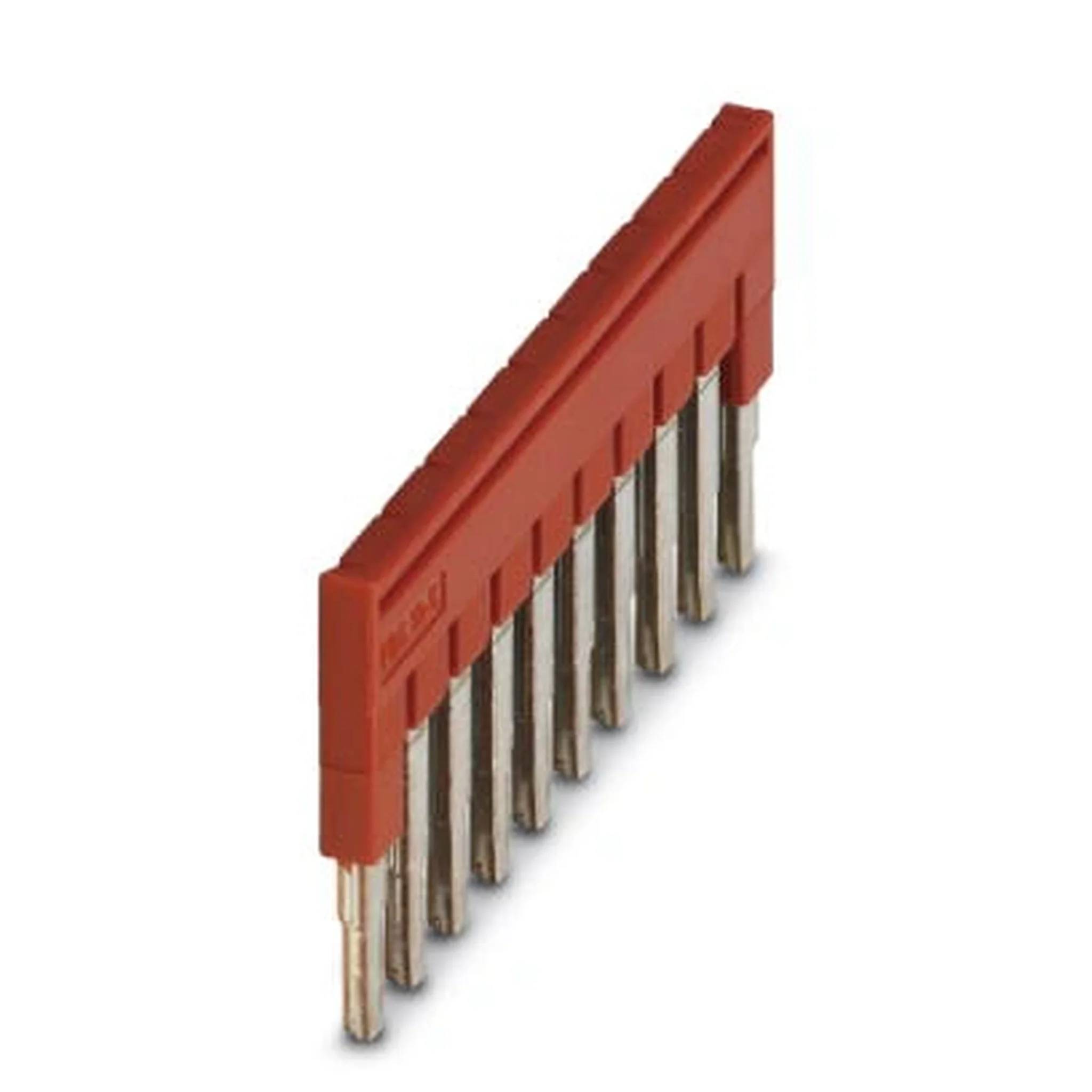 Phoenix Contact Steckbrücke, Rastermaß 5,2mm, Polzahl 10, Länge: 23mm, rot, 10 Stk.