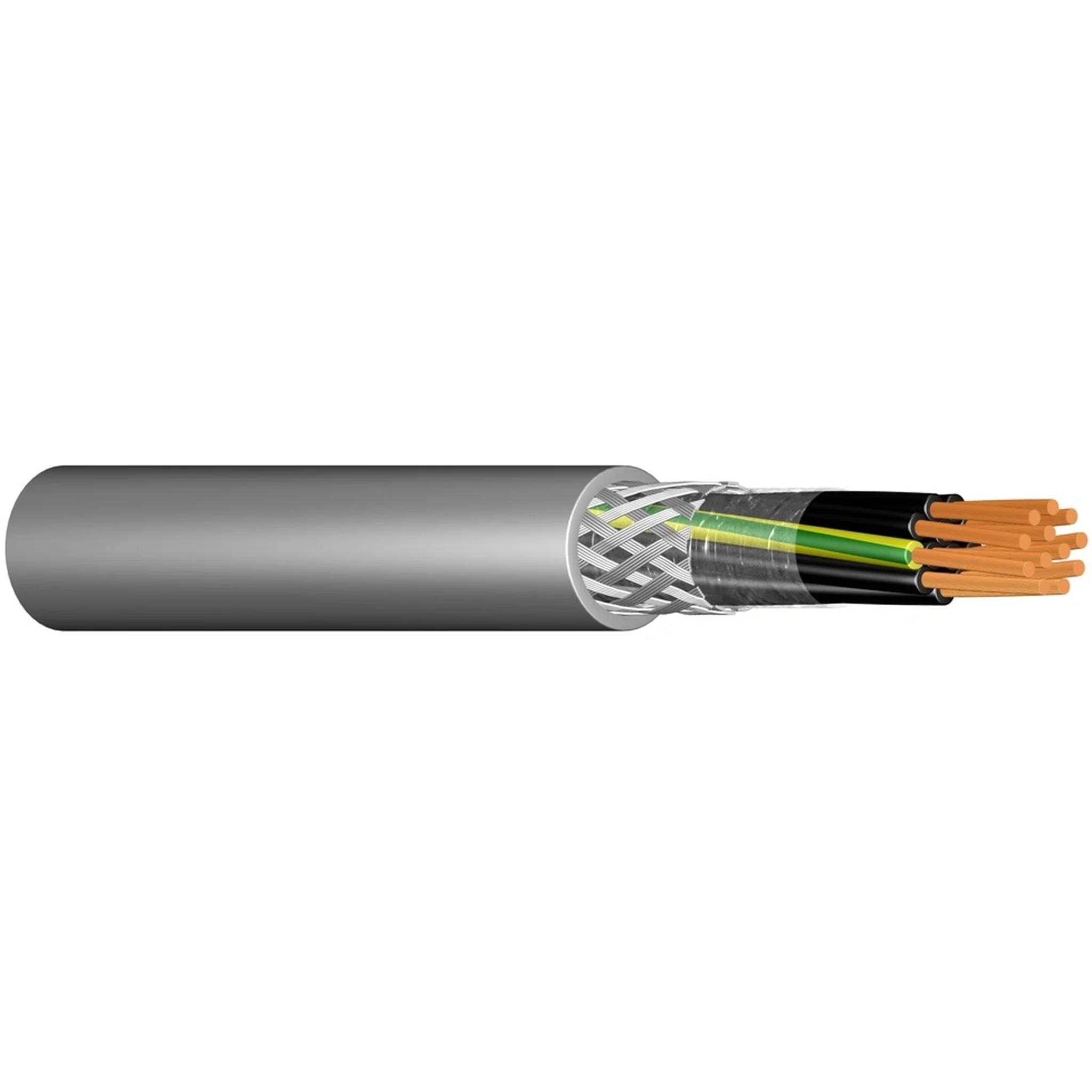 Meinhart PVC Steuerleitung, geschirmt, YSLCY-OZ, 2x1, grau, Bund mit 500m, 1 Stk.