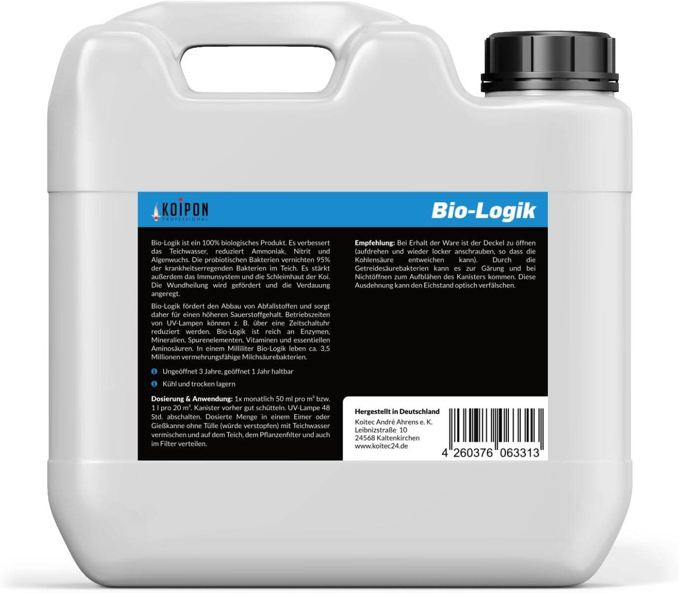 KOIPON Bio-Logik 5L Milchsäurebakterien zur Teichpflege & Algenstopp