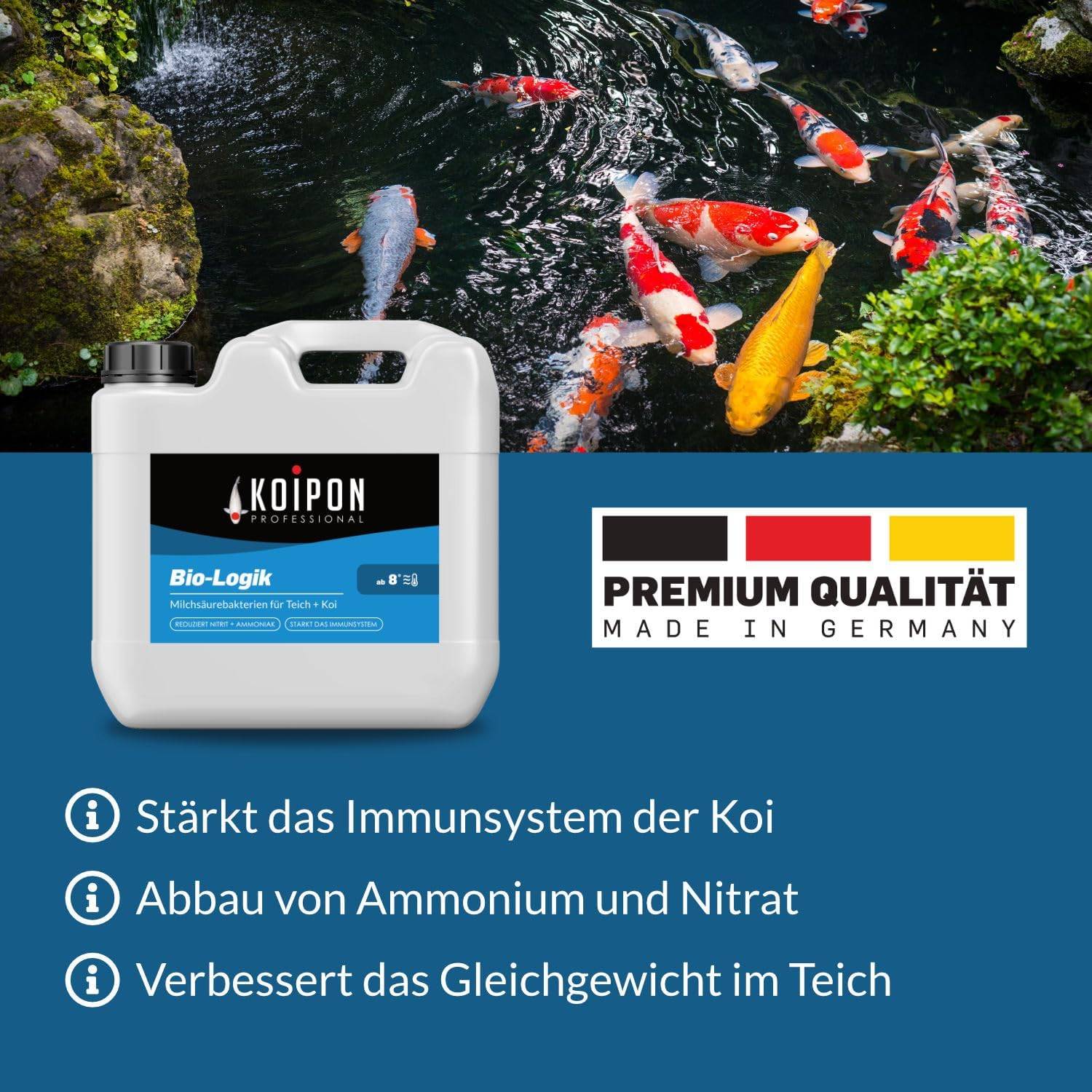 KOIPON Bio-Logik 5L Milchsäurebakterien zur Teichpflege & Algenstopp