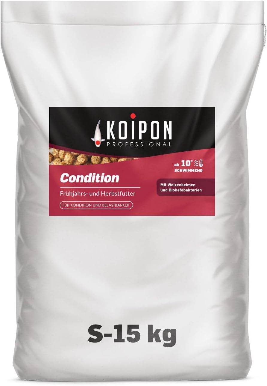 KOIPON Condition 15kg 3mm Koi- & Goldfischfutter Frühjahr/Herbst