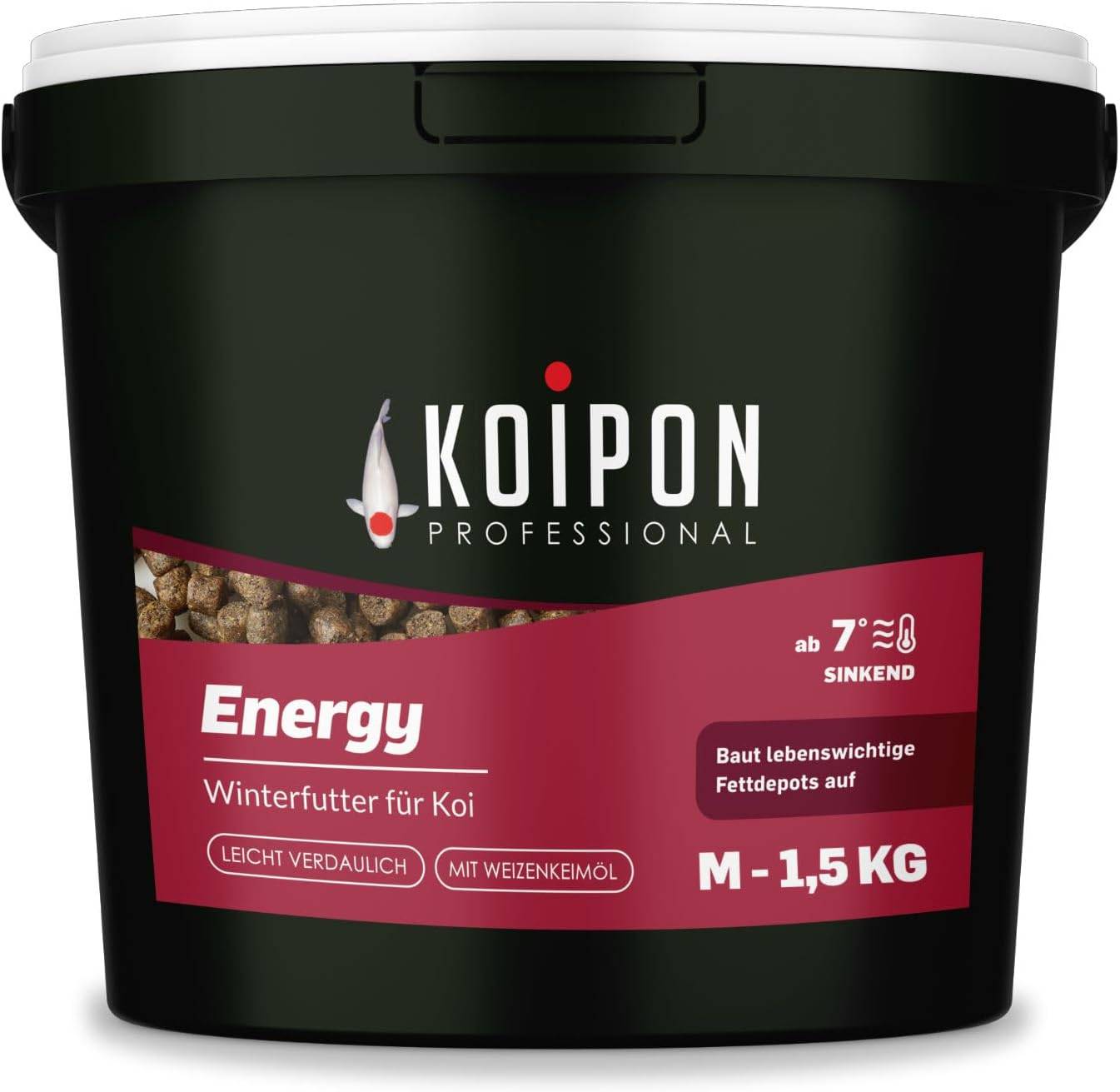 KOIPON Energy 1,5kg 6mm Winterfutter für Koi & Goldfische sinkend
