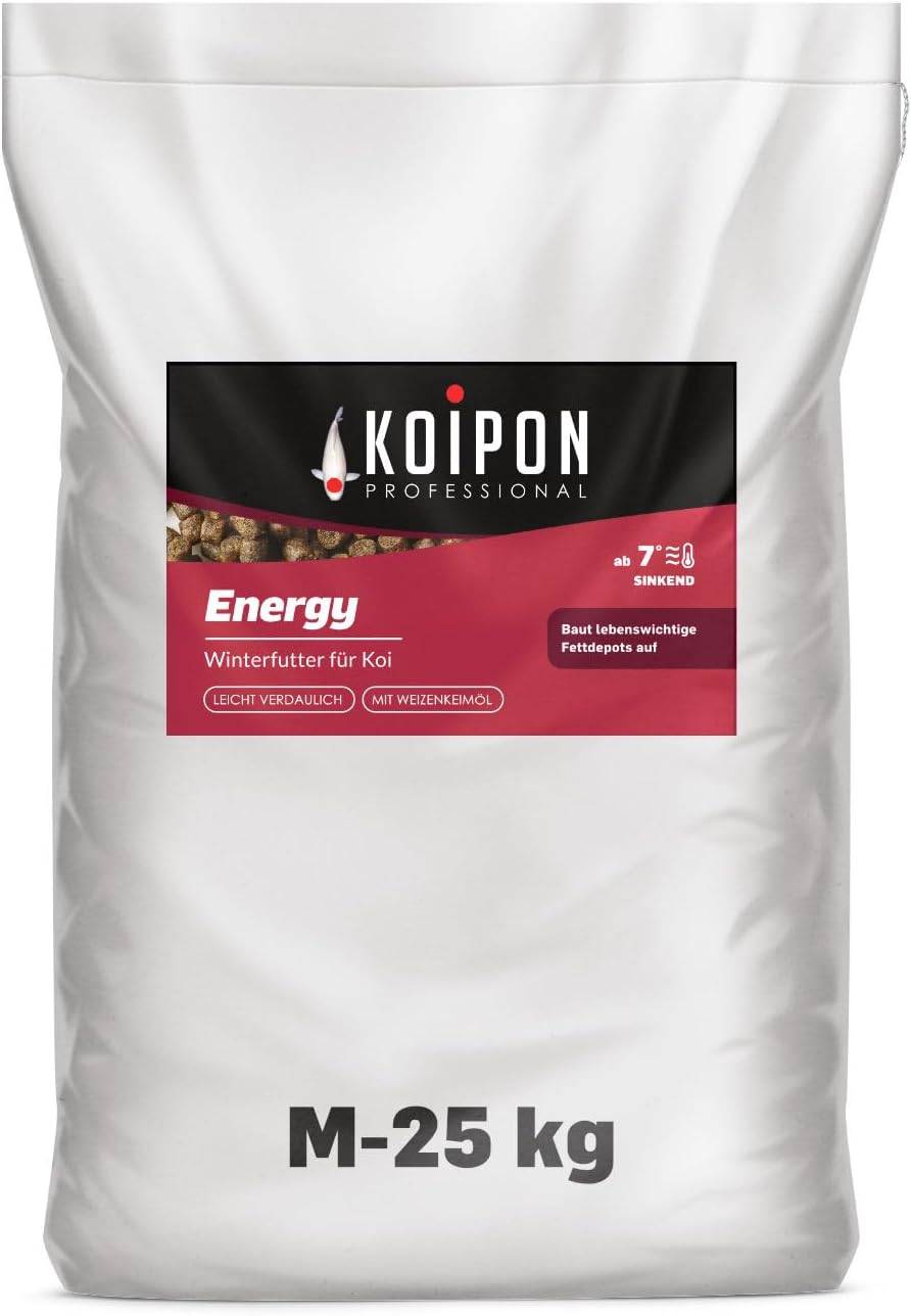 KOIPON Energy 25kg 6mm Winterfutter für Koi & Goldfische sinkend