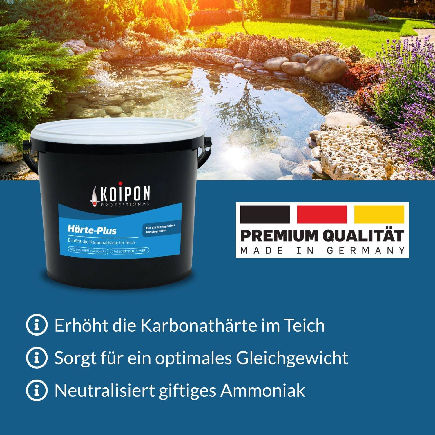 KOIPON Härte-Plus 1kg Teichpflege zur Stabilisierung von KH- & pH-Wert