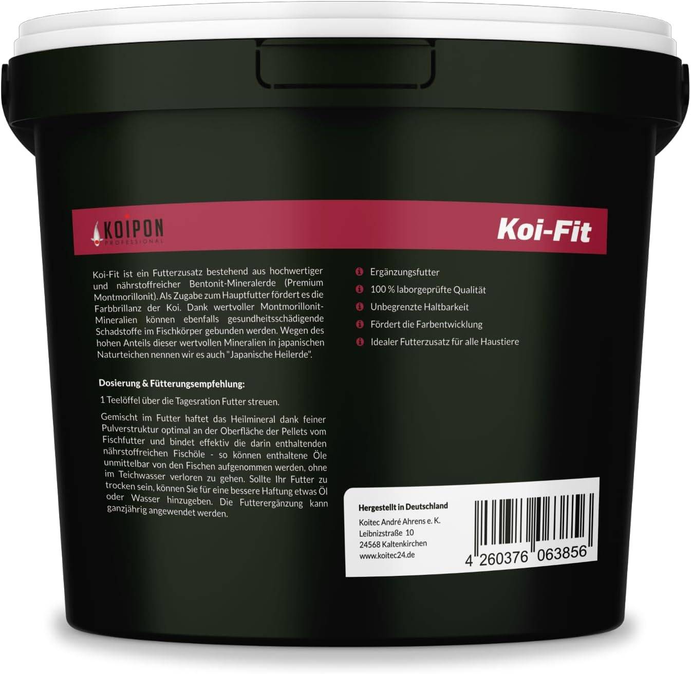 KOIPON Koi-Fit 1kg Futteraufwertung Montmorillonit für Farbe & Gesundheit