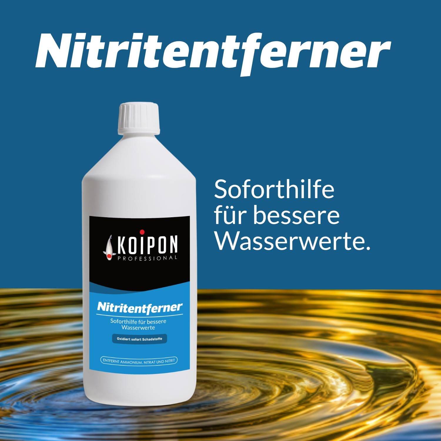 KOIPON Nitritentferner 1L Soforthilfe gegen Ammonium, Nitrit & Nitrat
