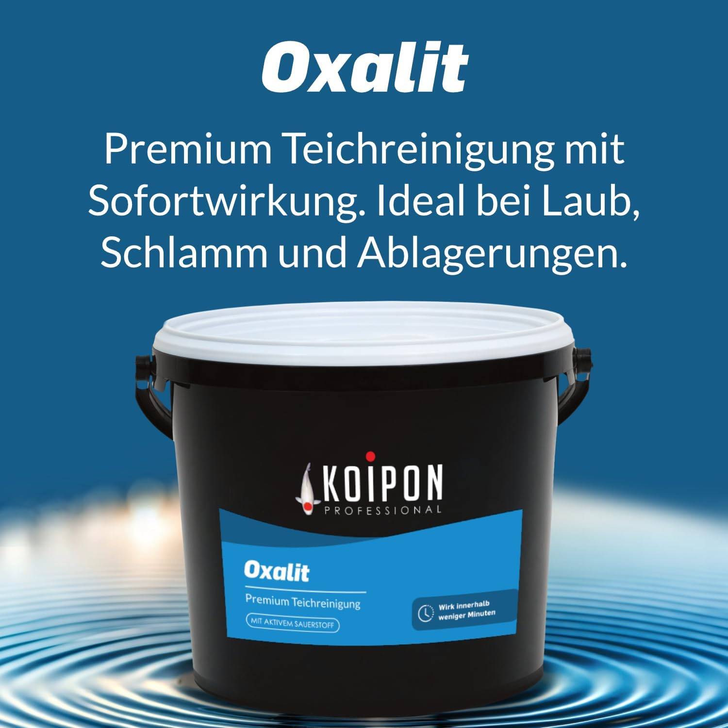 KOIPON Oxalit 1kg Teichschlammentferner gegen Laub & Ablagerungen mit Sauerstoff