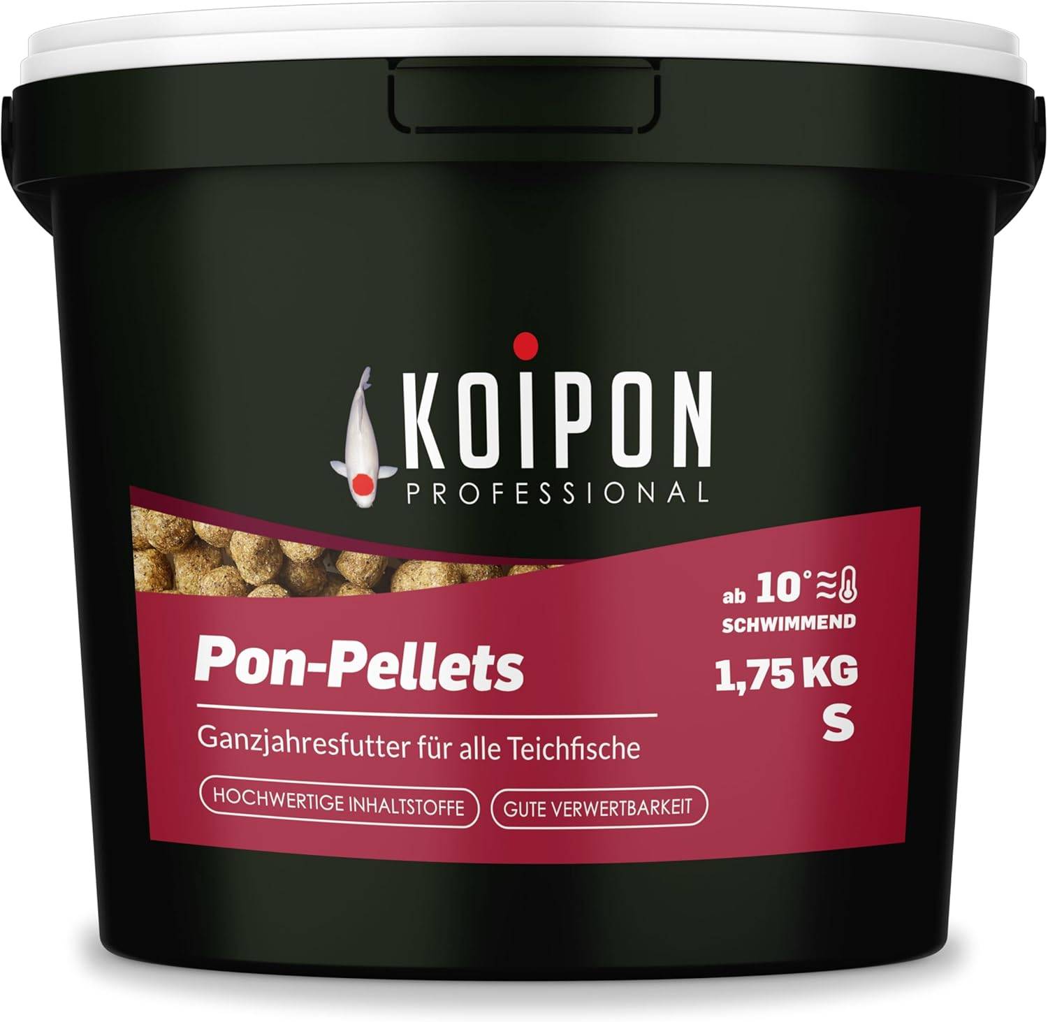 KOIPON Pon-Pellets 3mm 1,75kg Ganzjahresfutter für Koi & Goldfische