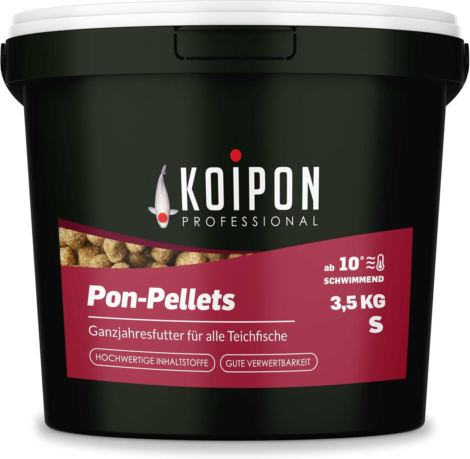 KOIPON Pon-Pellets 3mm 3,5kg Ganzjahresfutter für Koi & Goldfische