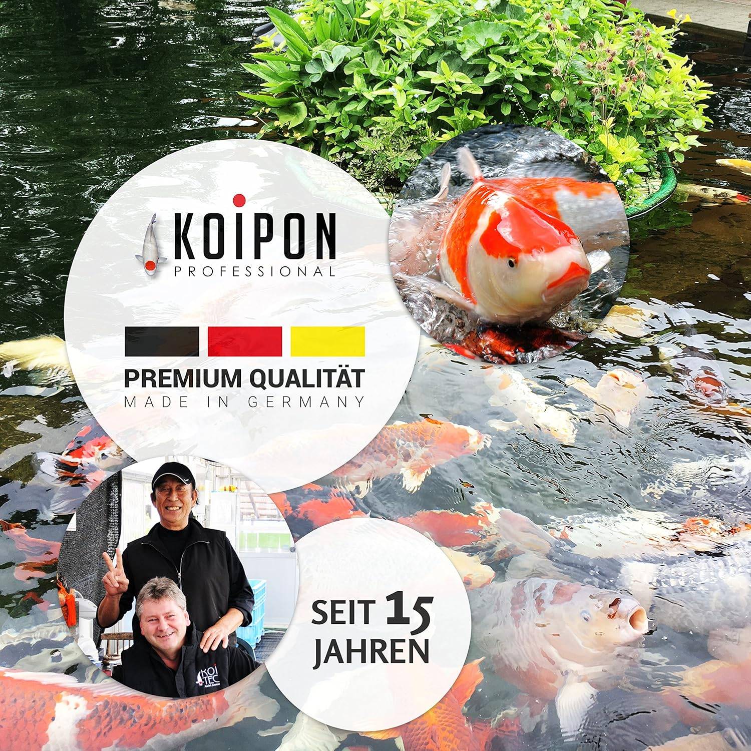KOIPON Pon-Pellets 6mm 1,75kg Ganzjahresfutter für Koi & Goldfische