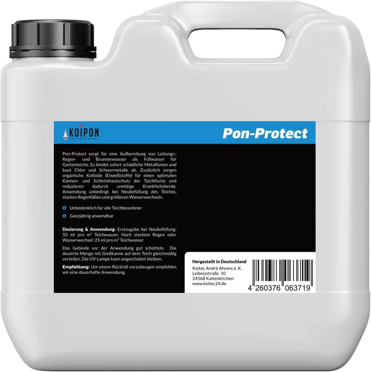 KOIPON Pon-Protect 1L Wasseraufbereiter gegen Chlor & Schwermetalle