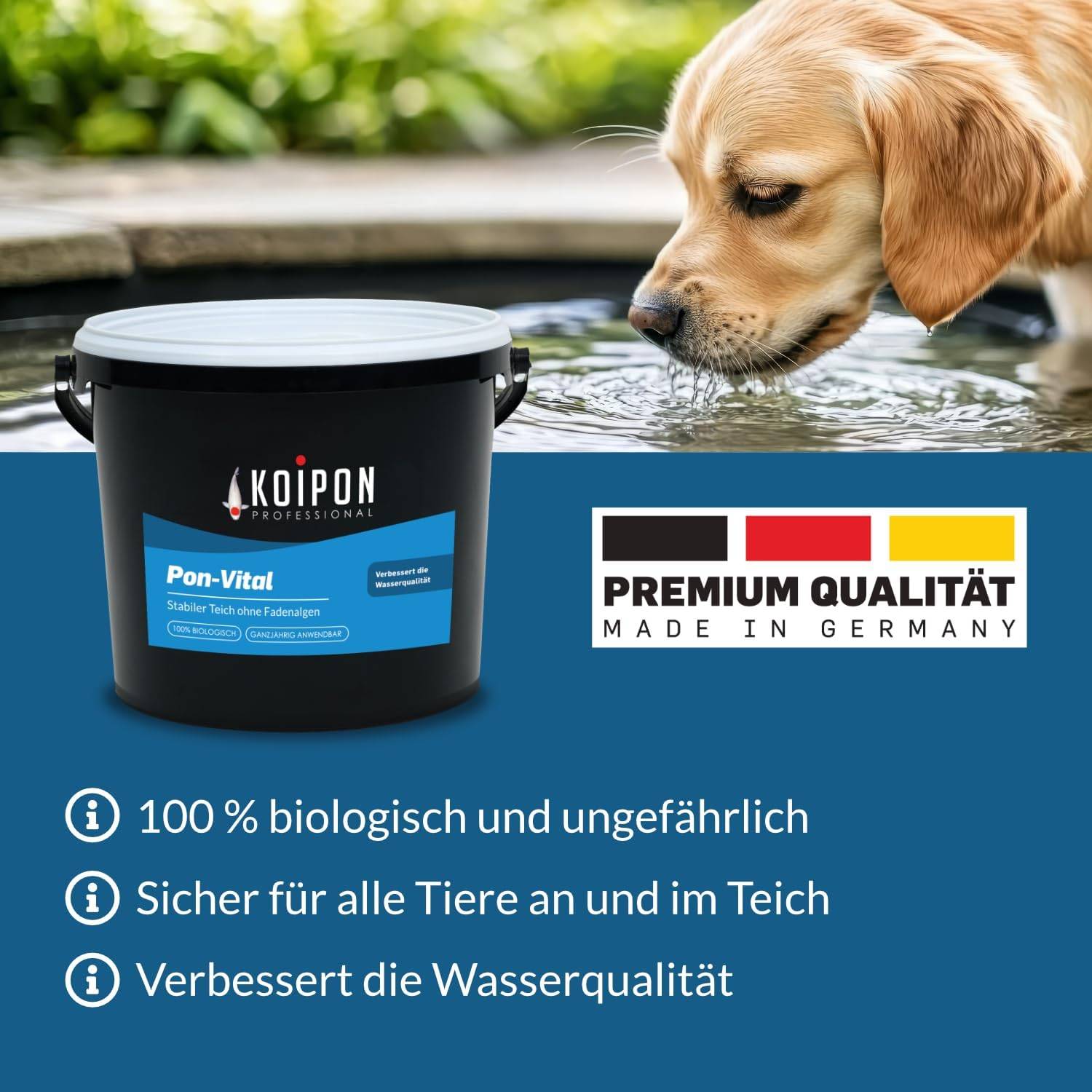 KOIPON Pon-Vital 25kg Biologische Alternative zum Fadenalgenvernichter