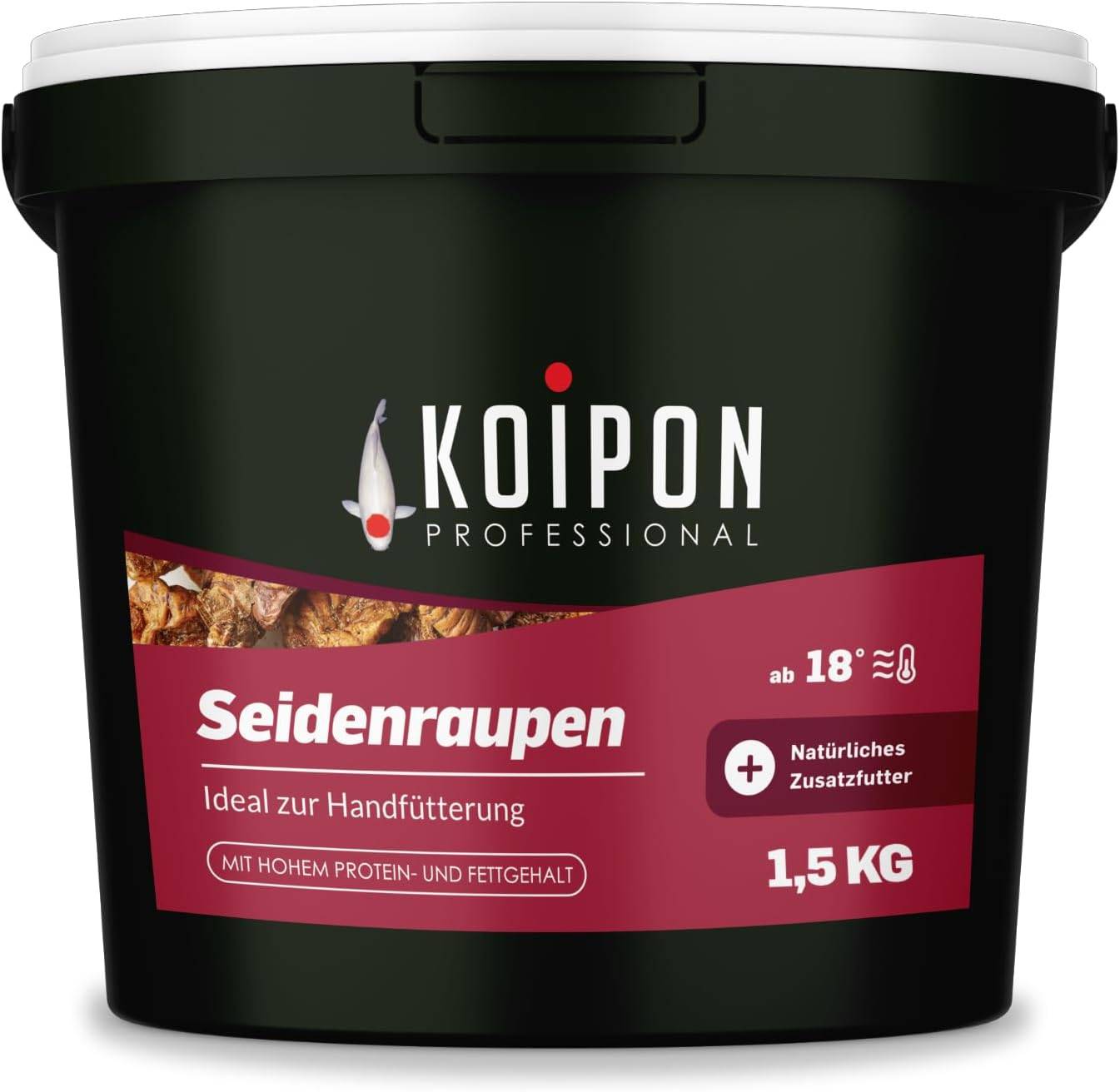 KOIPON Seidenraupen 1,5kg getrocknet Naturfutter-Leckerli für Koi