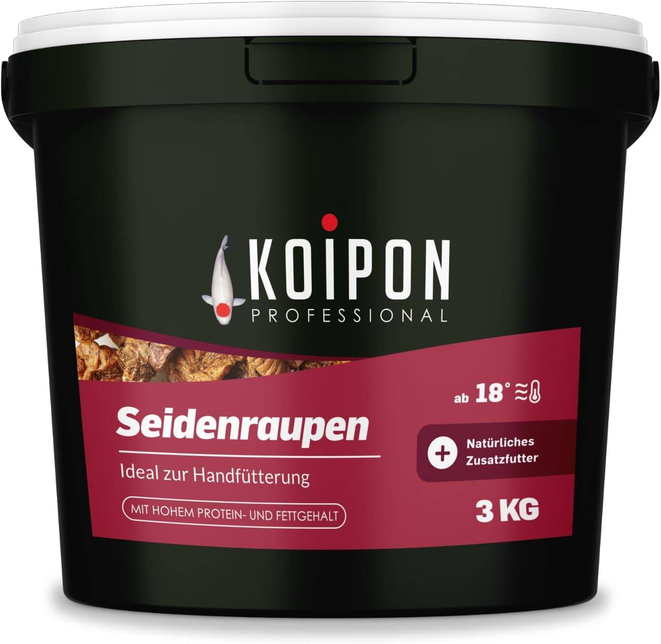 KOIPON Seidenraupen 3kg getrocknet Naturfutter-Leckerli für Koi