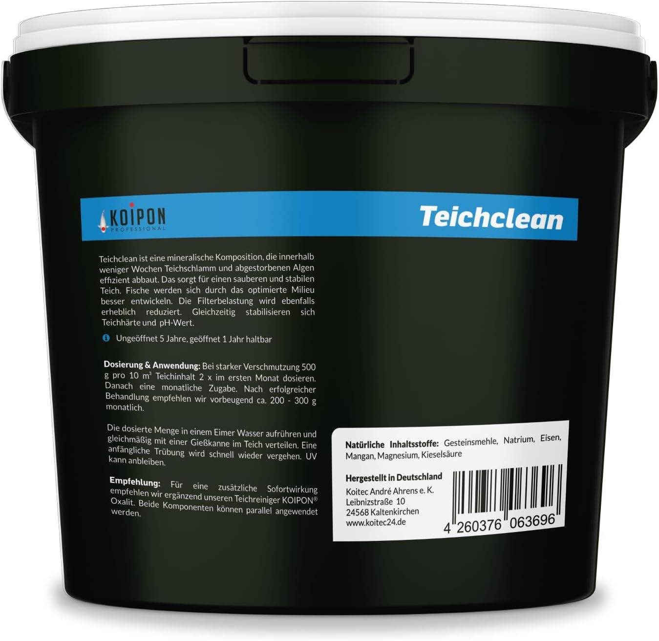 KOIPON Teichclean 1kg Biologischer Teichschlammentferner gegen Laub & Schlamm