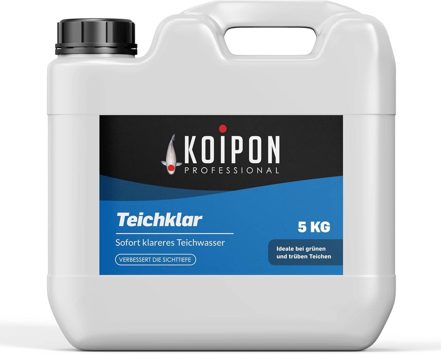 KOIPON Teichklar 5L Teichklärer gegen Schwebealgen & trübes Wasser