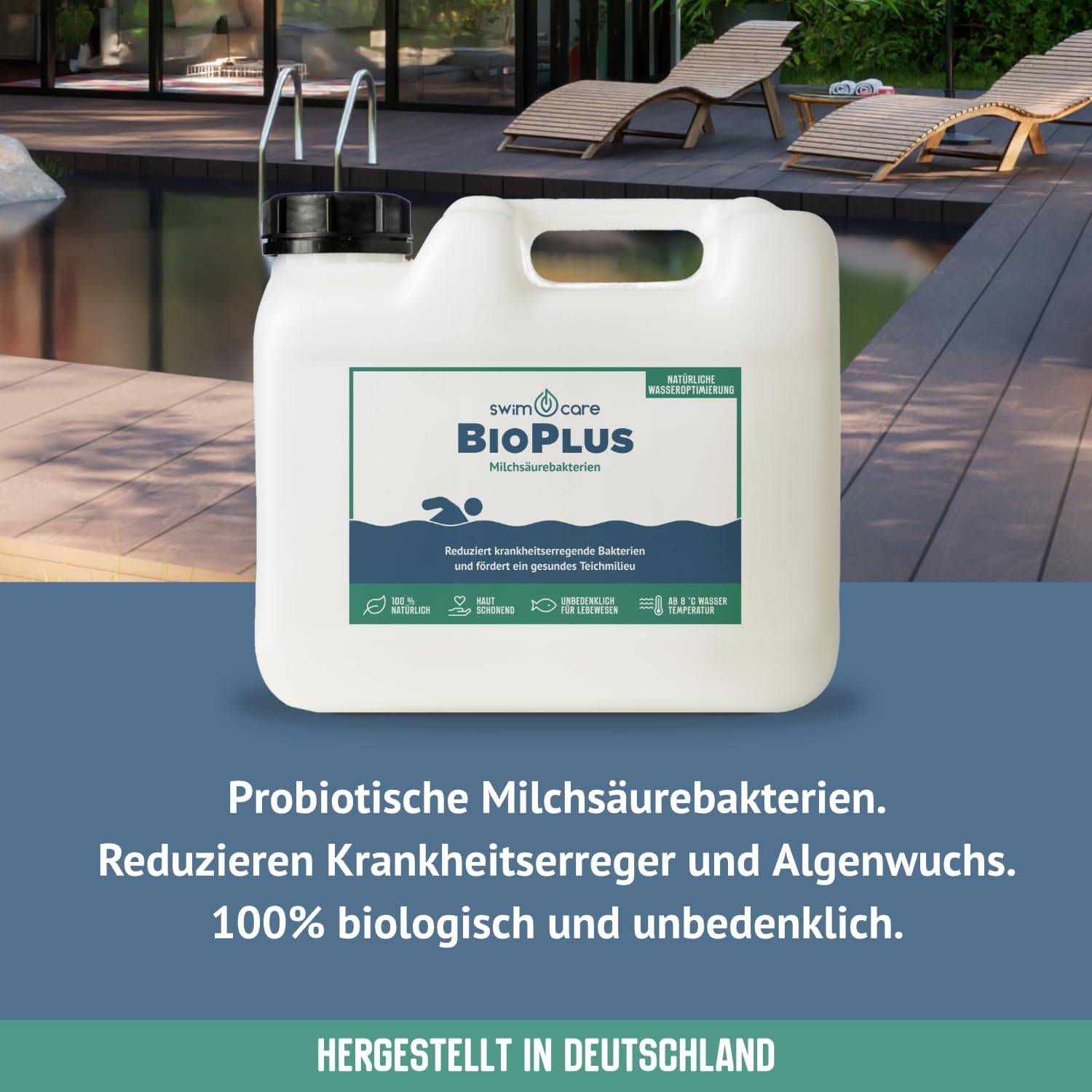 swimcare BioPlus 5L Milchsäurebakterien für Schwimmteich 100% biologisch