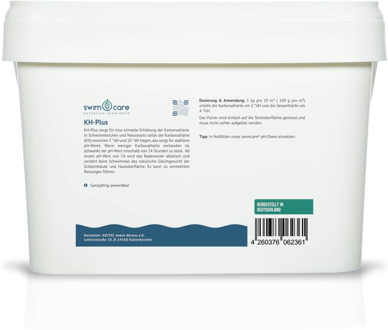 swimcare KH-Plus 5kg zur Erhöhung der Karbonathärte & pH-Stabilisierung in Teich & Pool