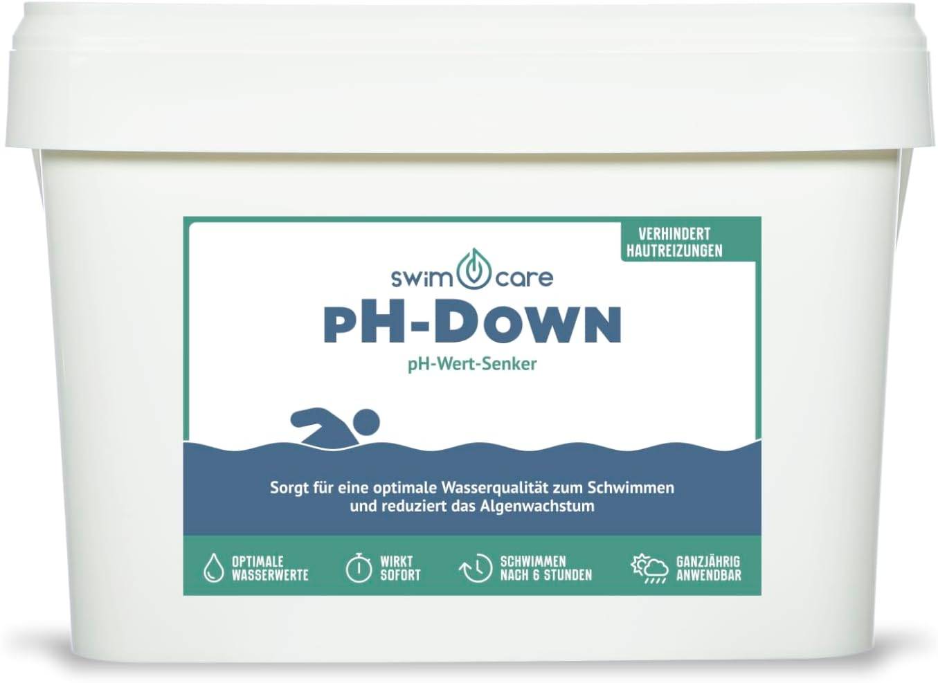 swimcare ph-Down 5kg zur pH-Wert Senkung & Ammoniakreduktion im Schwimmteich