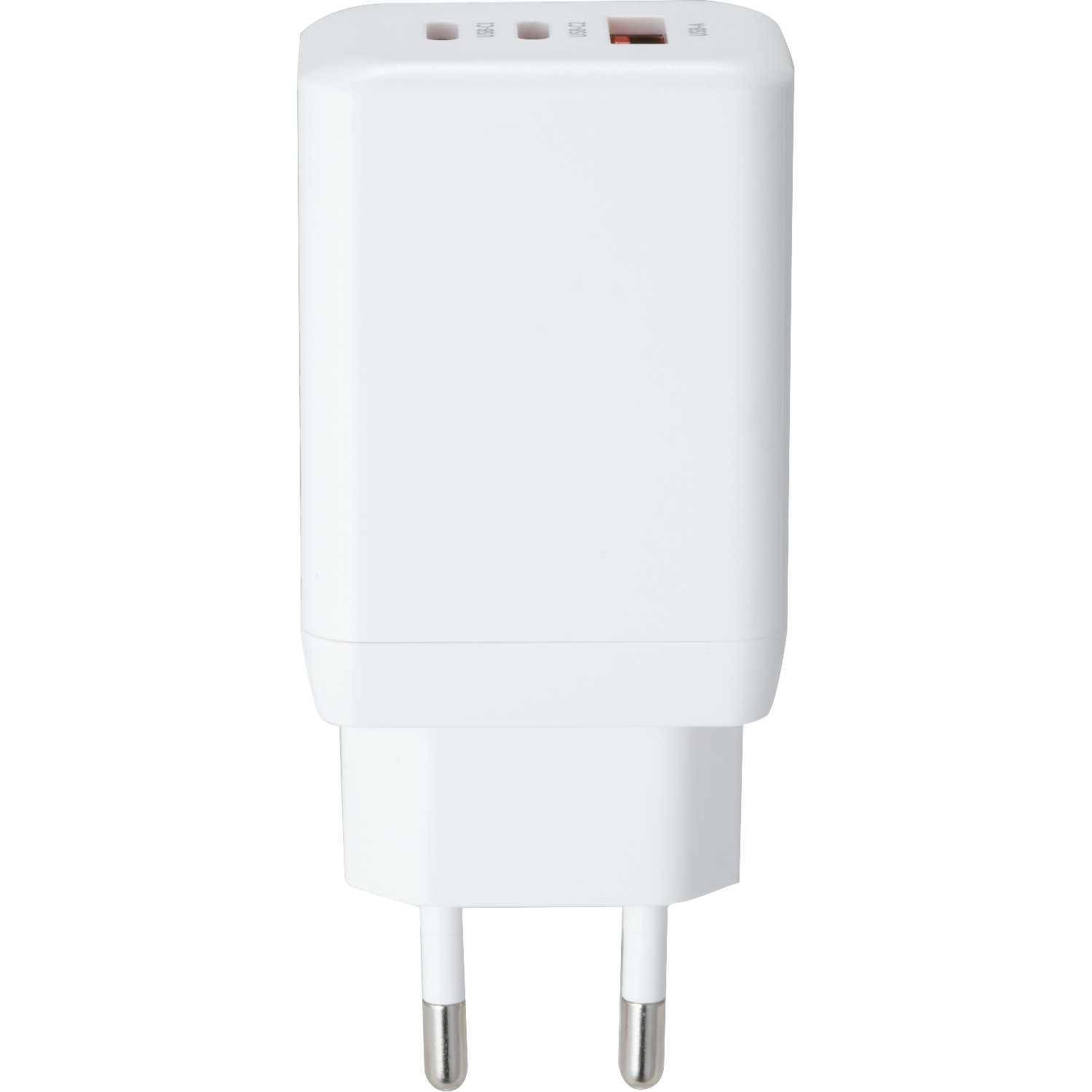 McPower USB GaN Schnellladegerät, 65W, 2x USB-C PD, 1x USB-A QC, 3 Ports, 100-240V