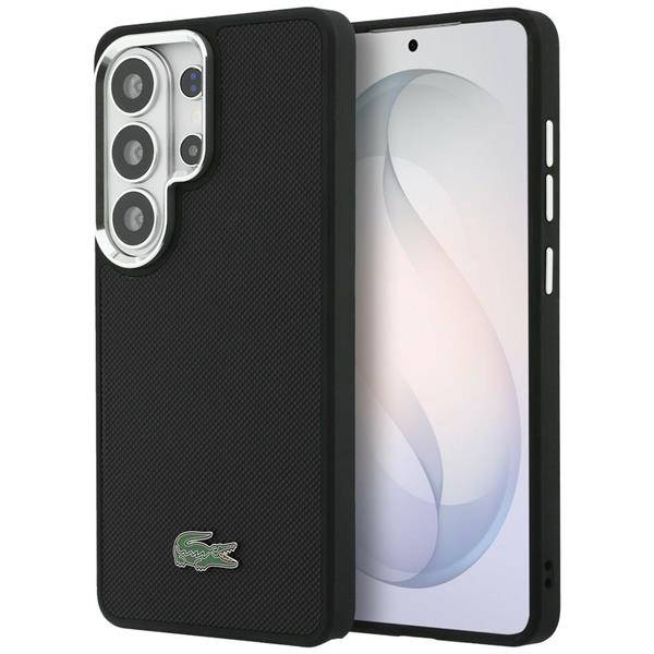 Hülle Lacoste Galaxy S26 Ultra Petit Pique schwarz MagSafe Logo grün