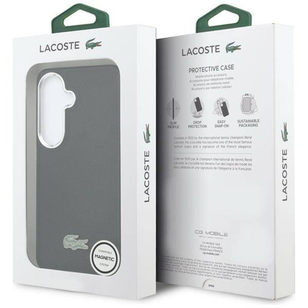 Hülle Lacoste Galaxy S26 Plus Petit Pique schwarz MagSafe Logo Metall