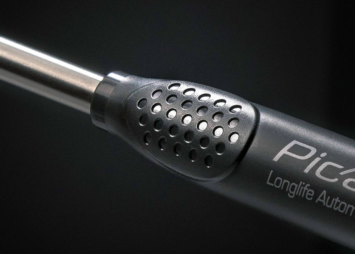 Pica Dry Longlife Automatic Pencil Tieflochmarker + 10 Spezialminen Sommer Set Rot Weiß wasserfest