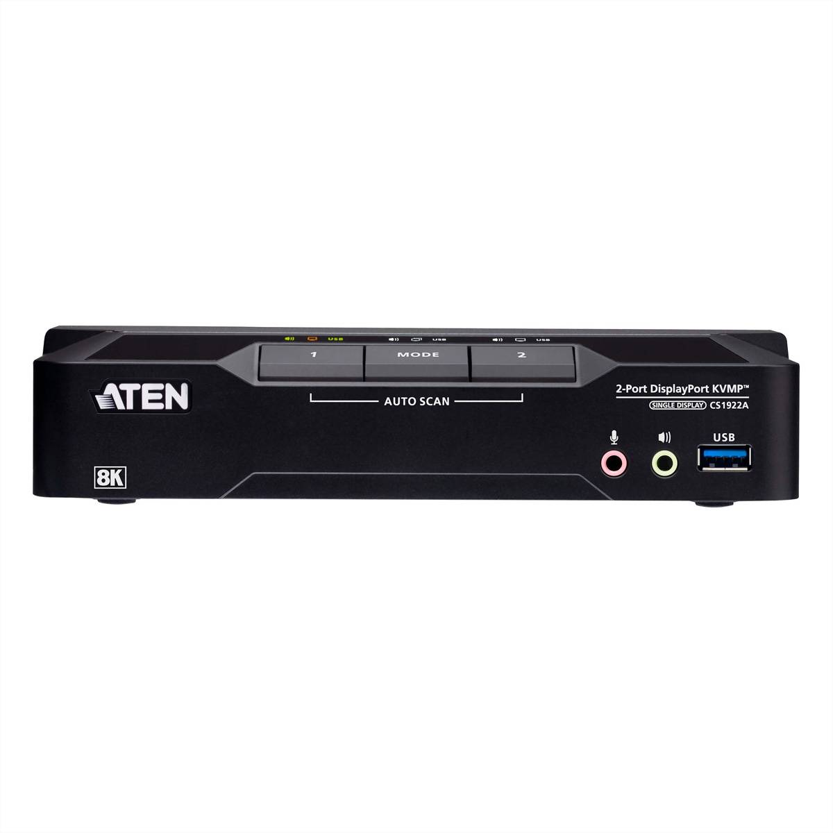 ATEN CS1922A 2-Port USB 3.0 8K DisplayPort KVM Switch