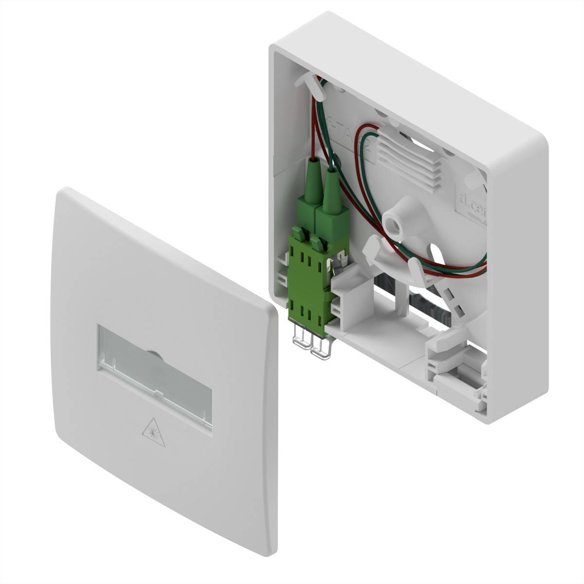 d.center® Gf-TA 42, vorkonfektioniert & terminiert, bestückt mit 1x LCD/APC Kupplung & LC/APC-Duplex-Kabel, 30 m
