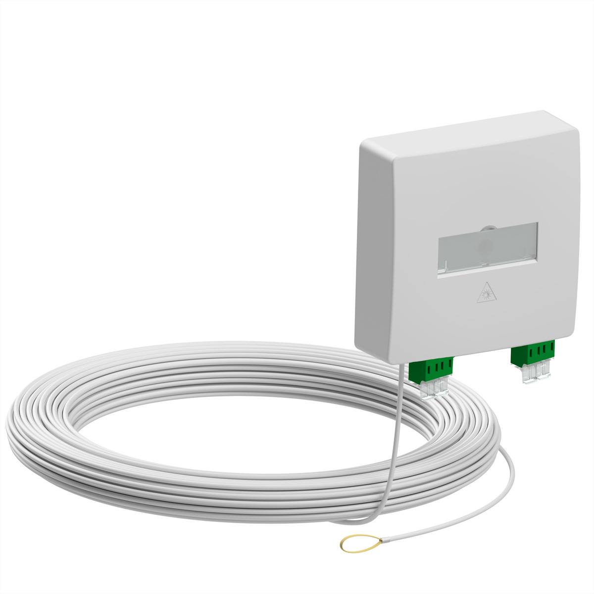 d.center® Gf-TA 42, vorkonfektioniert & terminiert, bestückt mit 2x LCD/APC Kupplung & 2x LC/APC-Duplex-Kabel, 40 m