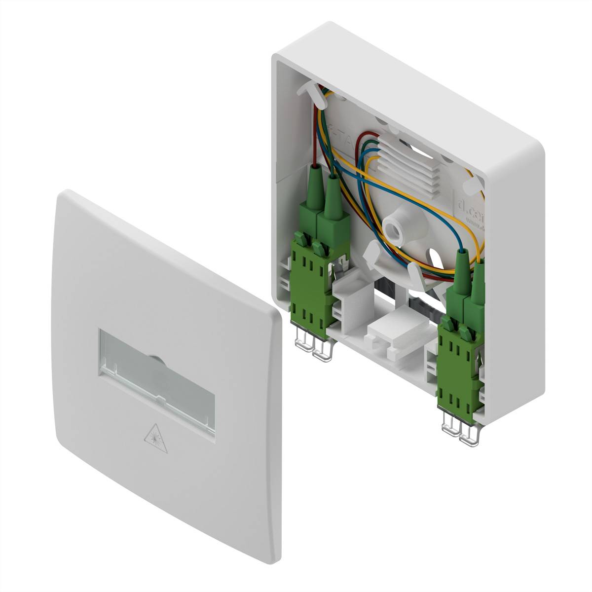 d.center® Gf-TA 42, vorkonfektioniert, 2x LCD/APC Kupplung, 2x LC/APC-Duplex-Kabel, 50 m
