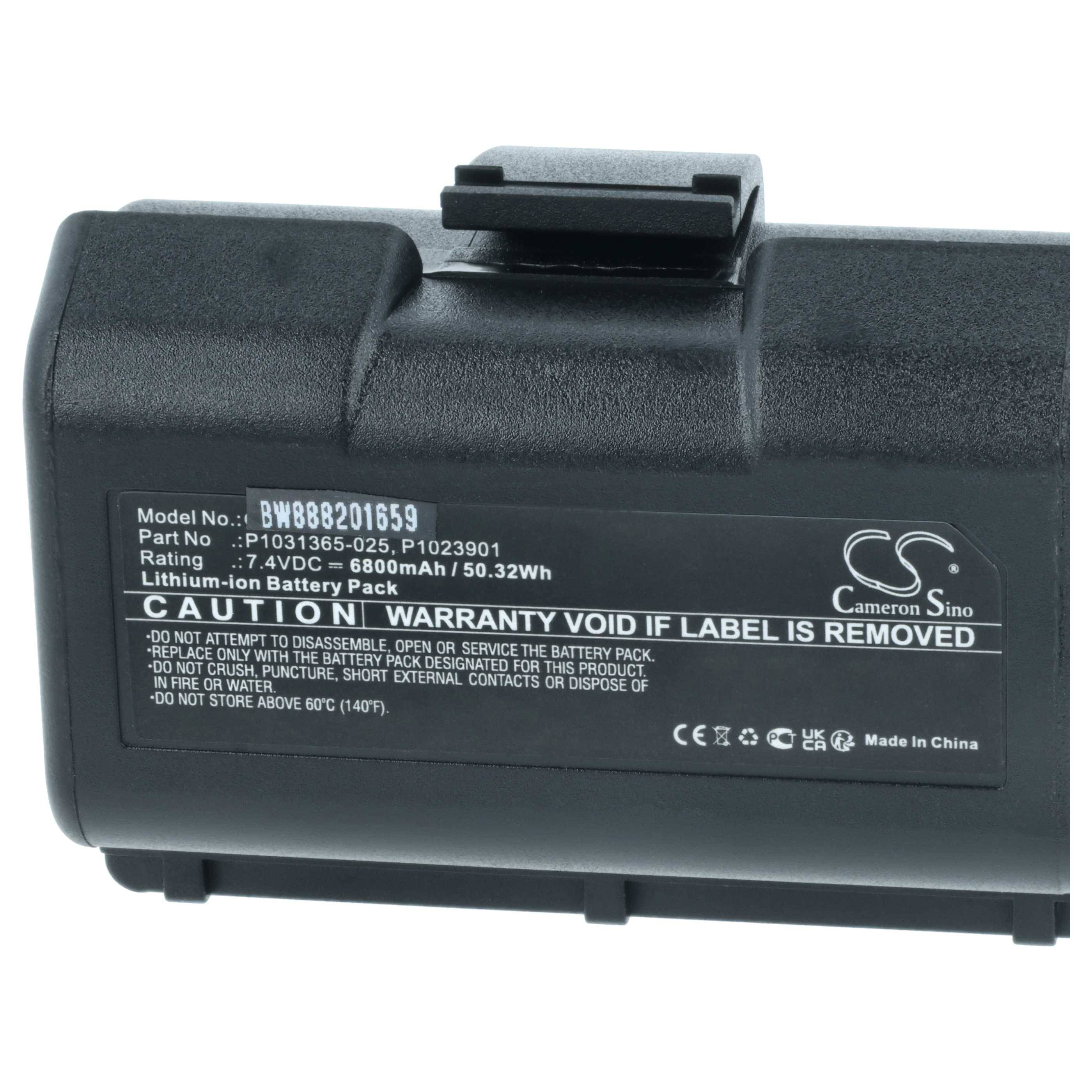 vhbw 2x Akku Ersatz für Zebra AT16004, BTRY-MPP-34MA1-01 für Drucker Kopierer Scanner Etiketten-Drucker (6800 mAh, 7,4 V, Li-Ion)