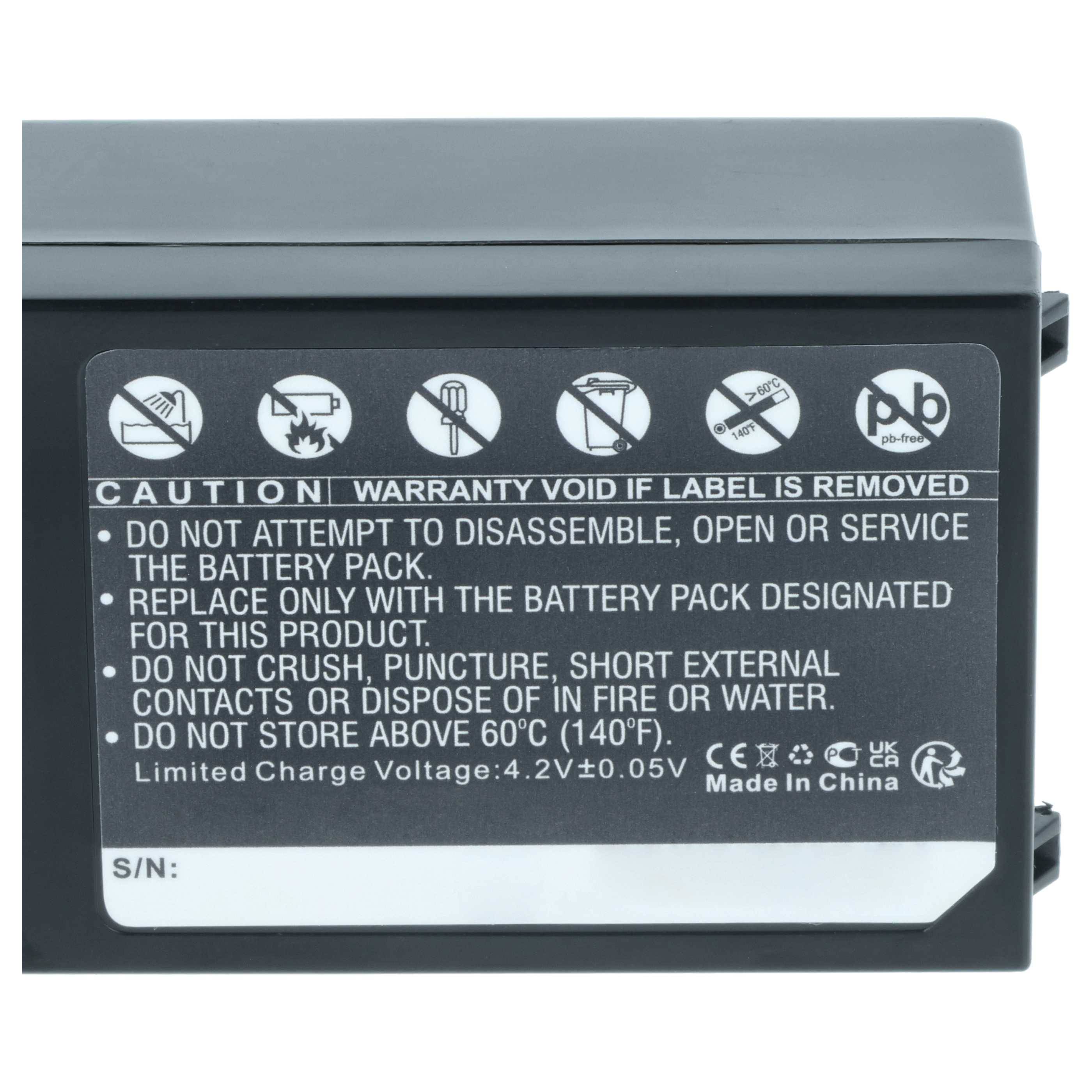 vhbw 2x Akku Ersatz für Symbol BTRY-MC70EAB00, HBM-SYM70LX, BTRY-MC70EAB02 für Barcodescanner POS (3800 mAh, 3,7 V, Li-Ion)
