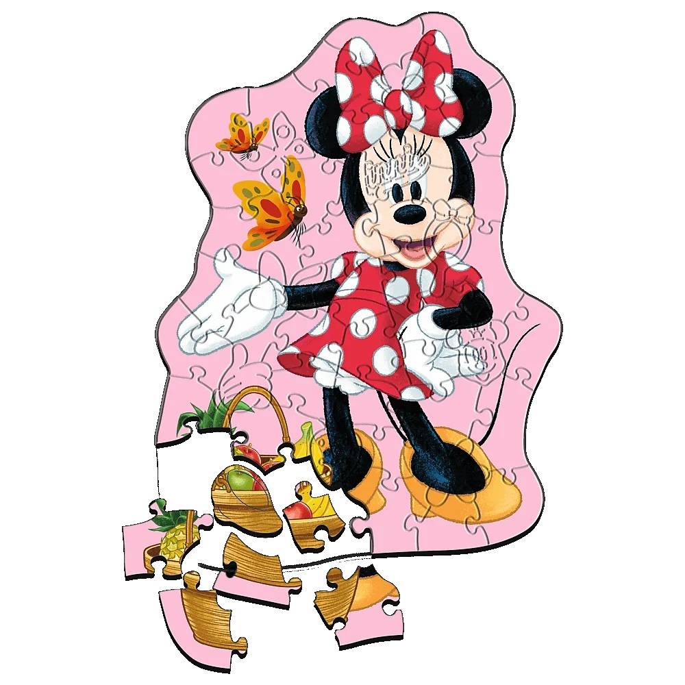 Trefl, fröhliche Minnie Maus, 50 Teile Holzpuzzle