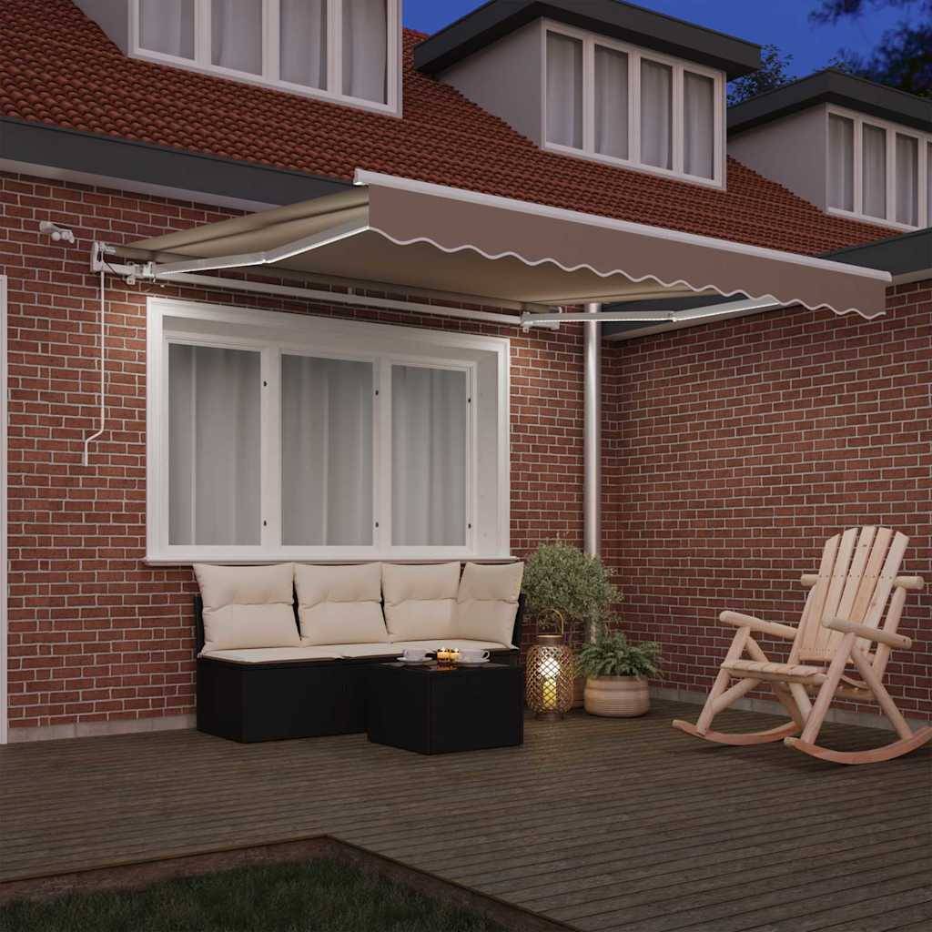 vidaXL Einziehbare Markise Beige 300 x 250 cm Polyester und Metall