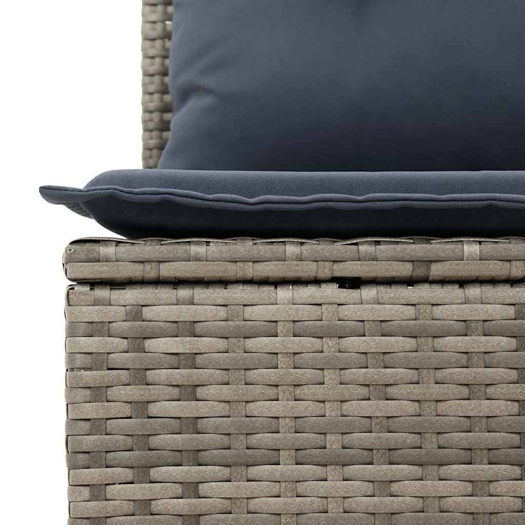 vidaXL Sofa Set 5 pcs Grau Poly-Rattan