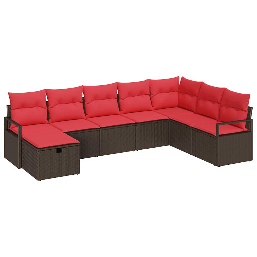 vidaXL Sofa Set mit Kissen 6 pcs Poly-Rattan