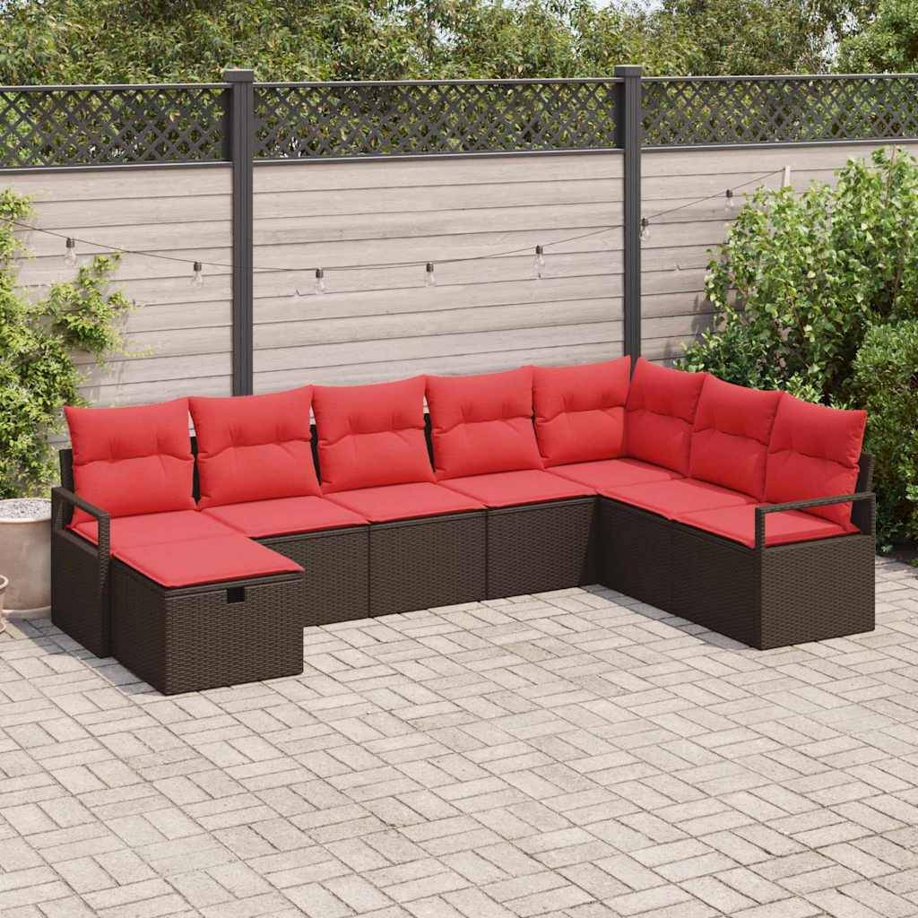 vidaXL Sofa Set mit Kissen 6 pcs Poly-Rattan