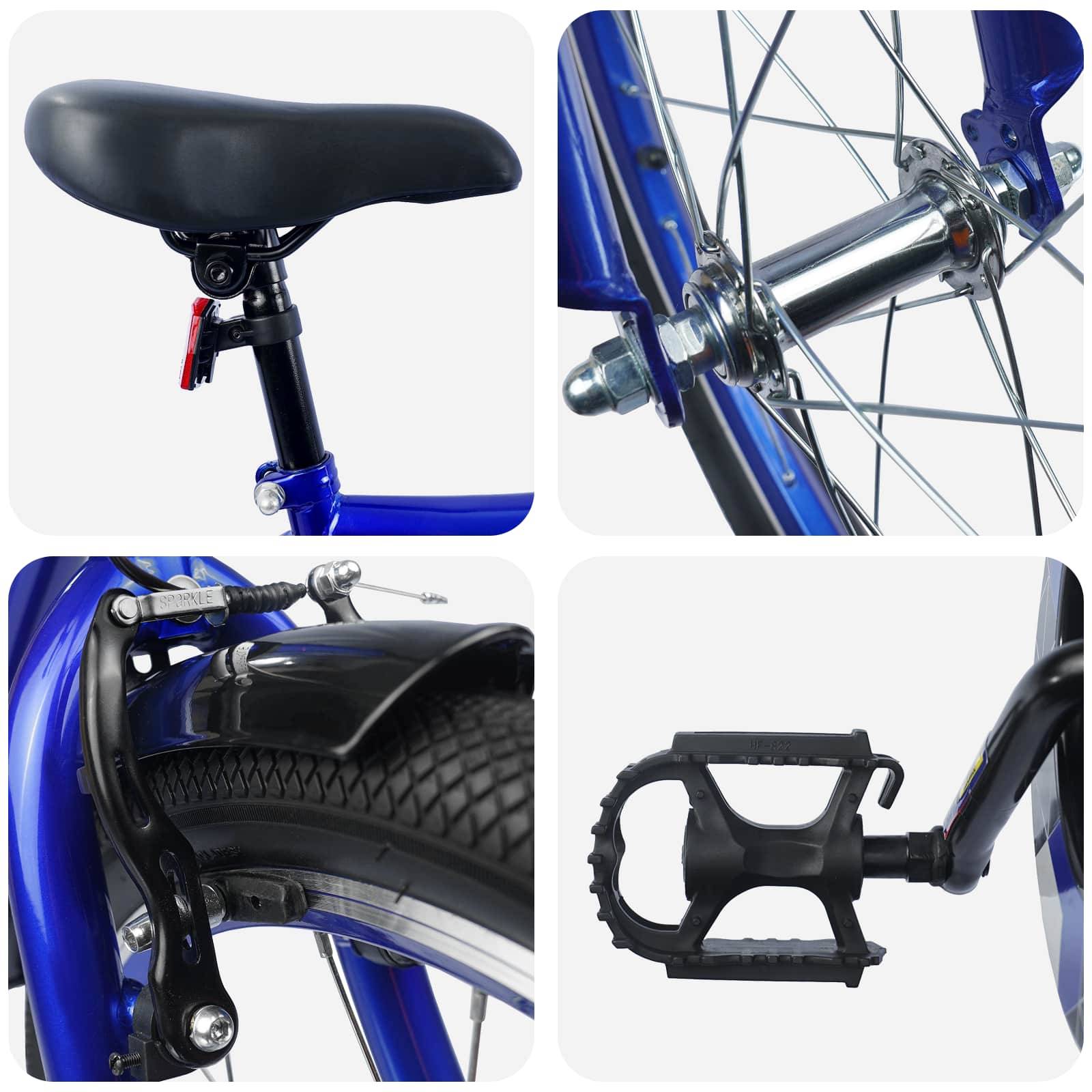 vidaXL Kinderfahrrad 18 Zoll für 5-7 Jahre alt Dunkelblau